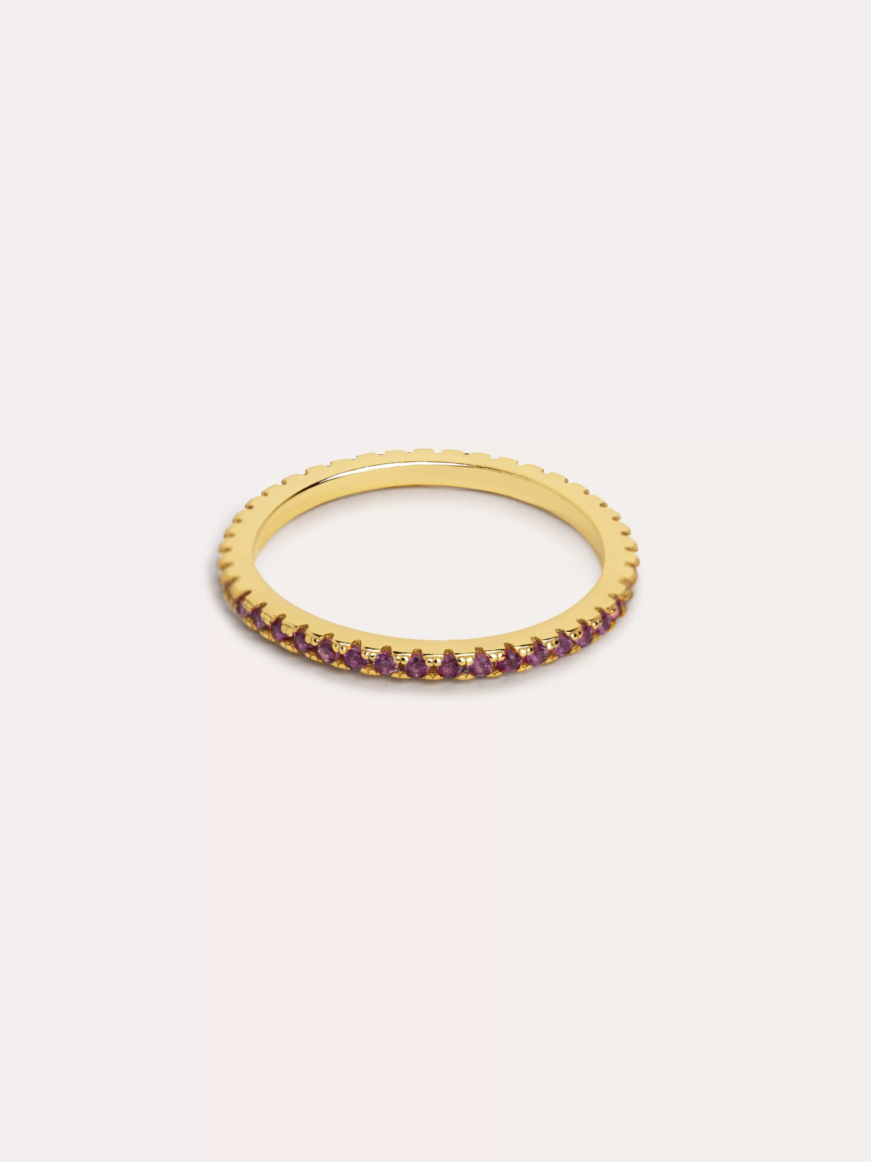 SINGULARU Anillo Cleo Lavande Plata Bano Oro- Anillos Con Talla