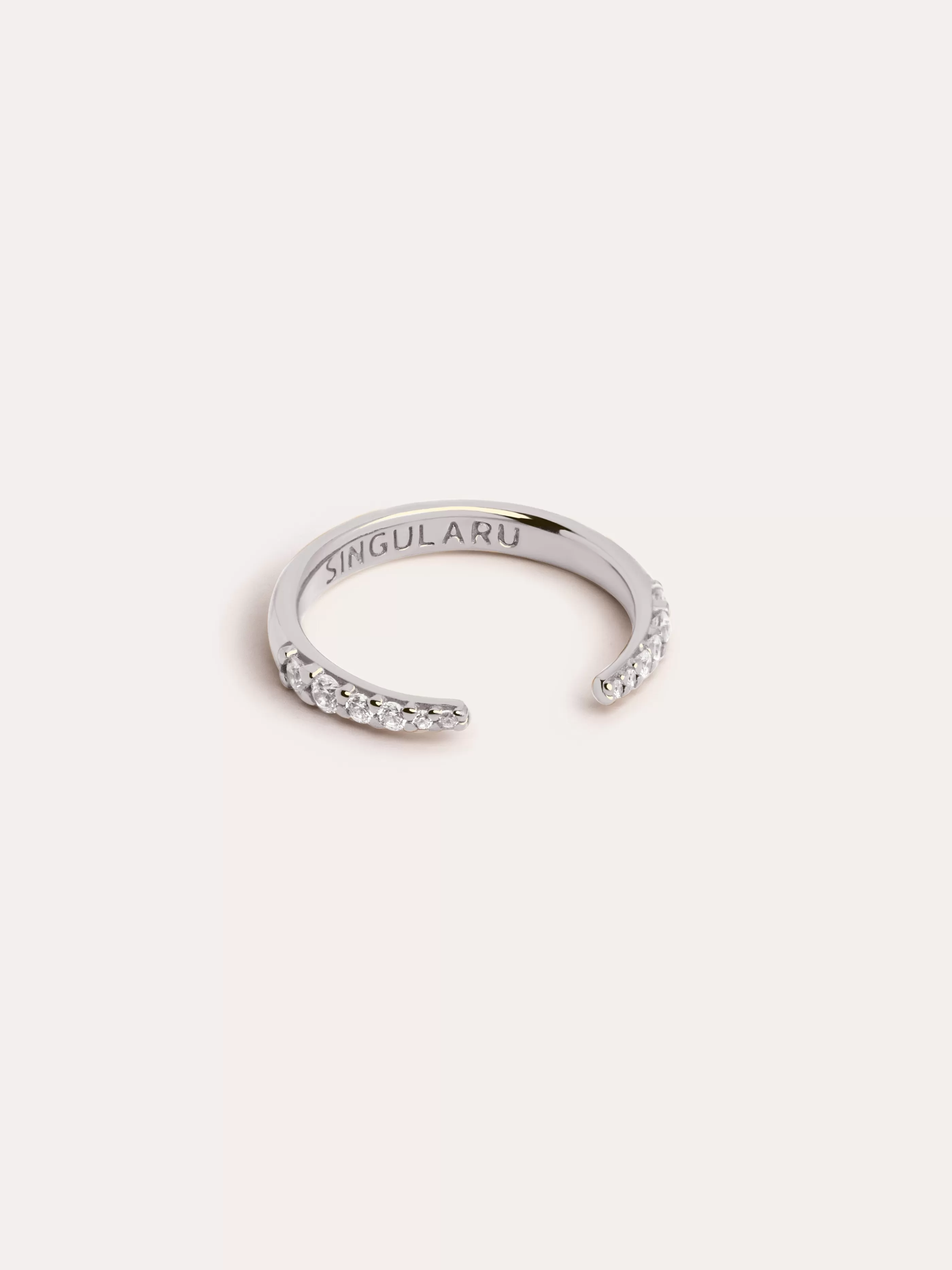 SINGULARU Anillo Lisa Plata- Anillos Ajustables