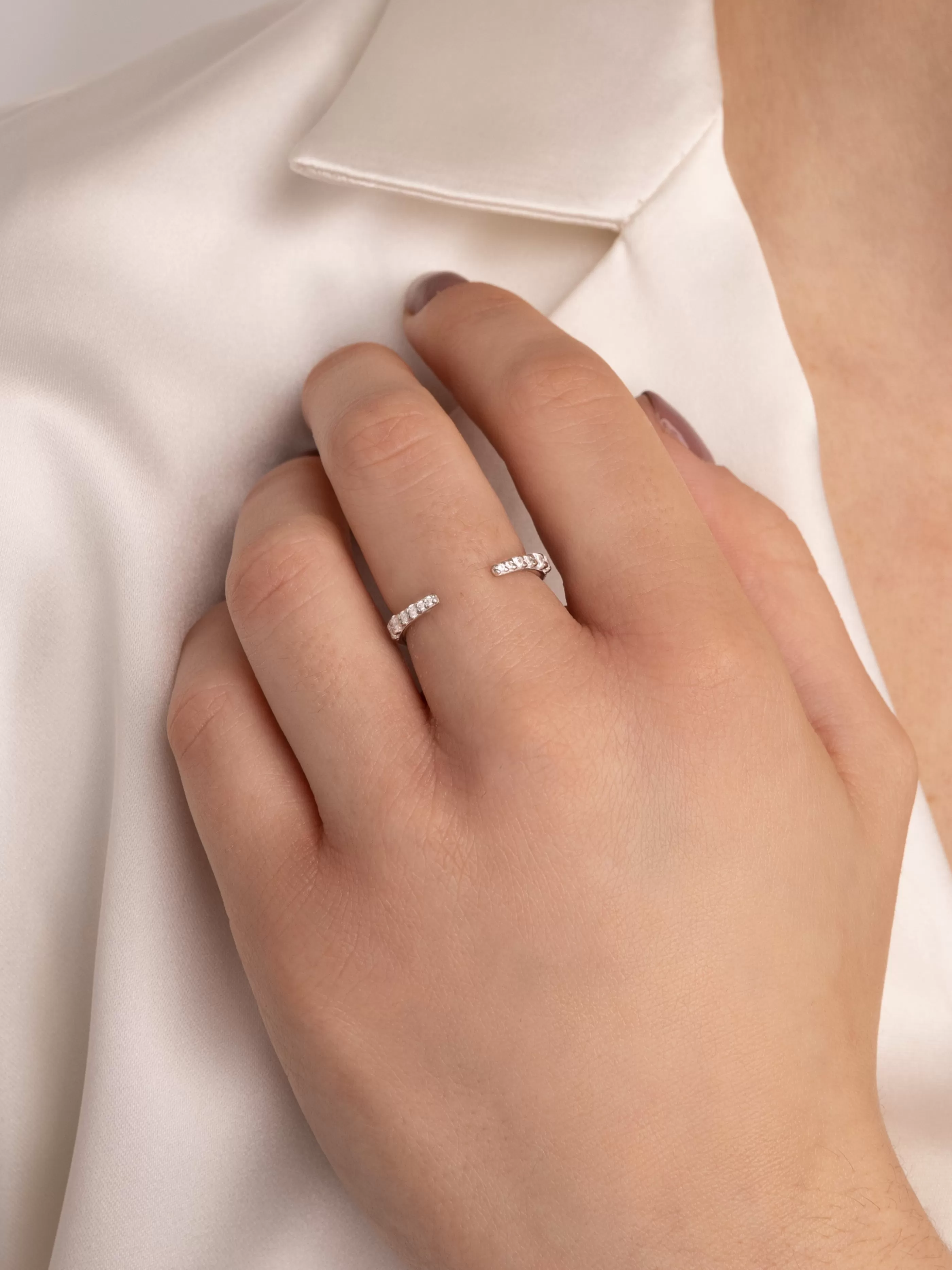 SINGULARU Anillo Lisa Plata- Anillos Ajustables