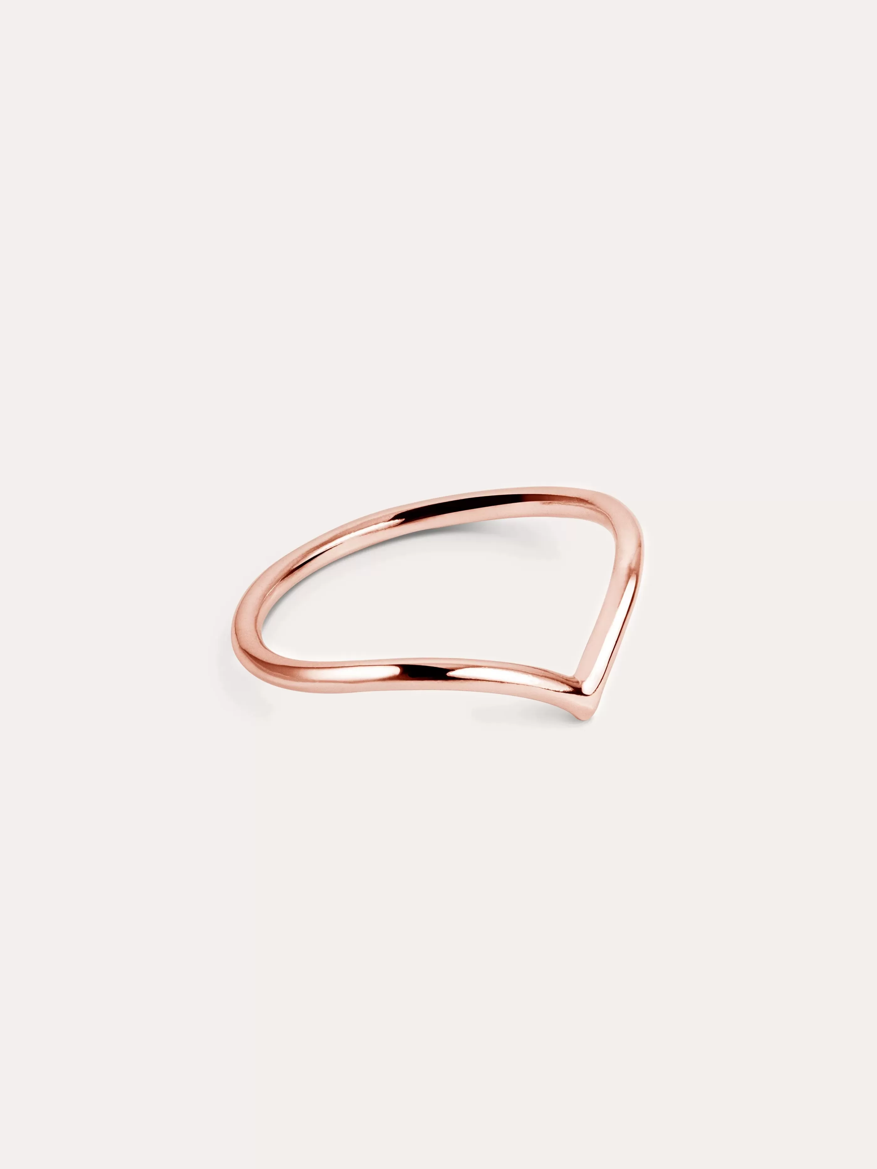 SINGULARU Anillo Peak Plata Bano Oro Rosa- Anillos Con Talla