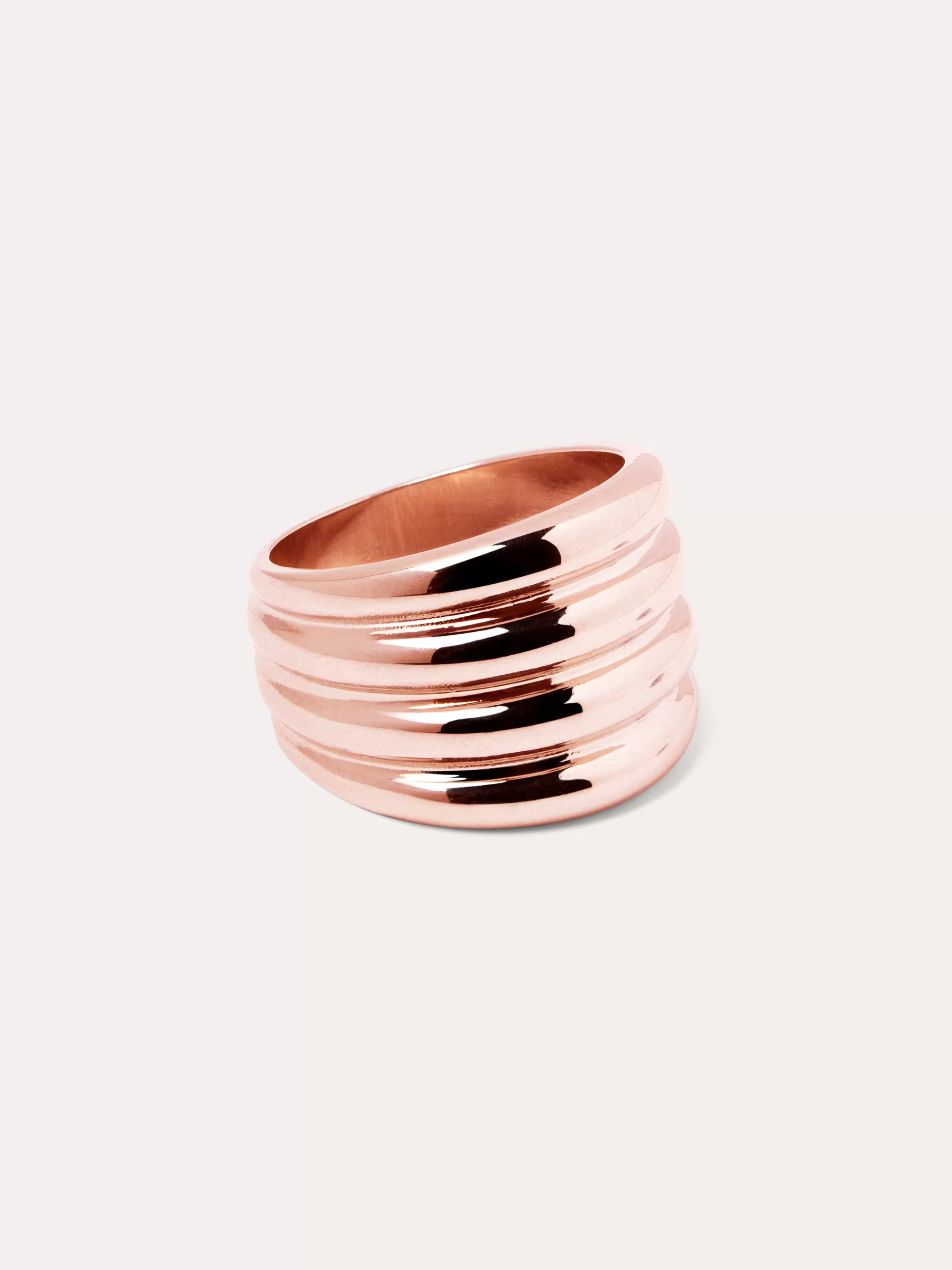 SINGULARU Anillo Quattro Bano Oro Rosa- Anillos Con Talla