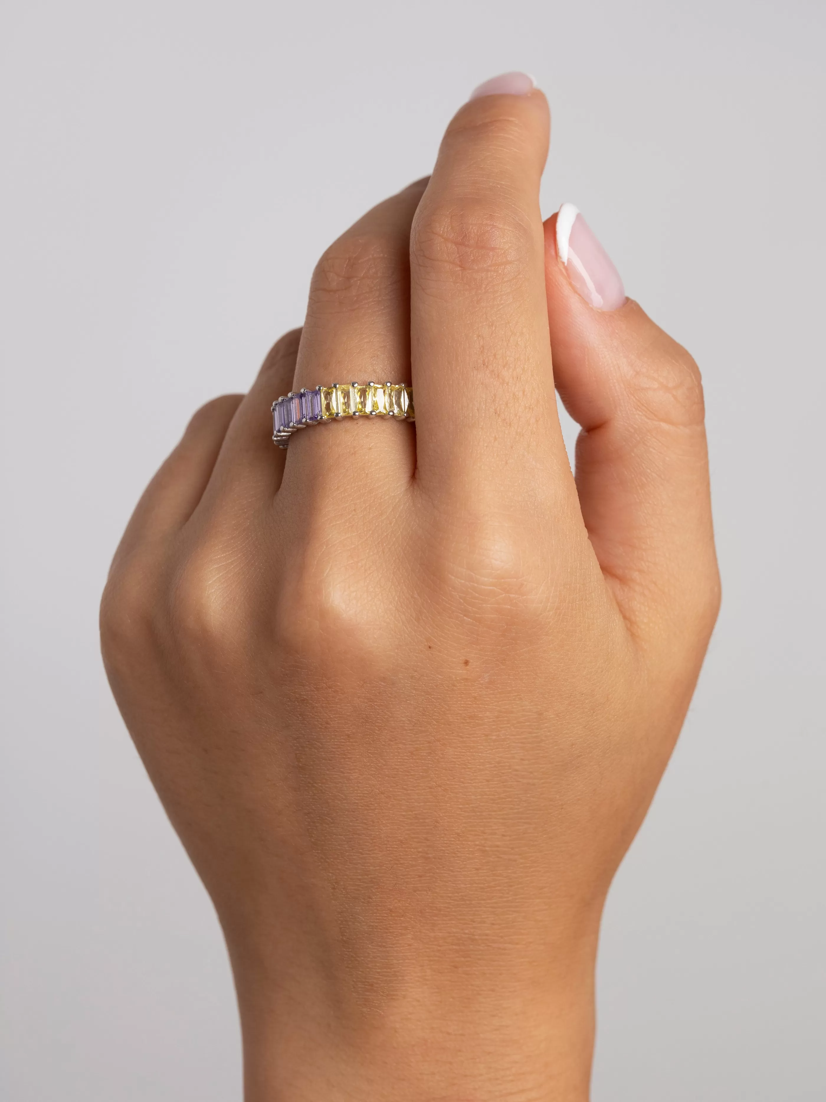 SINGULARU Anillo Sia Colors Plata- Anillos Con Talla