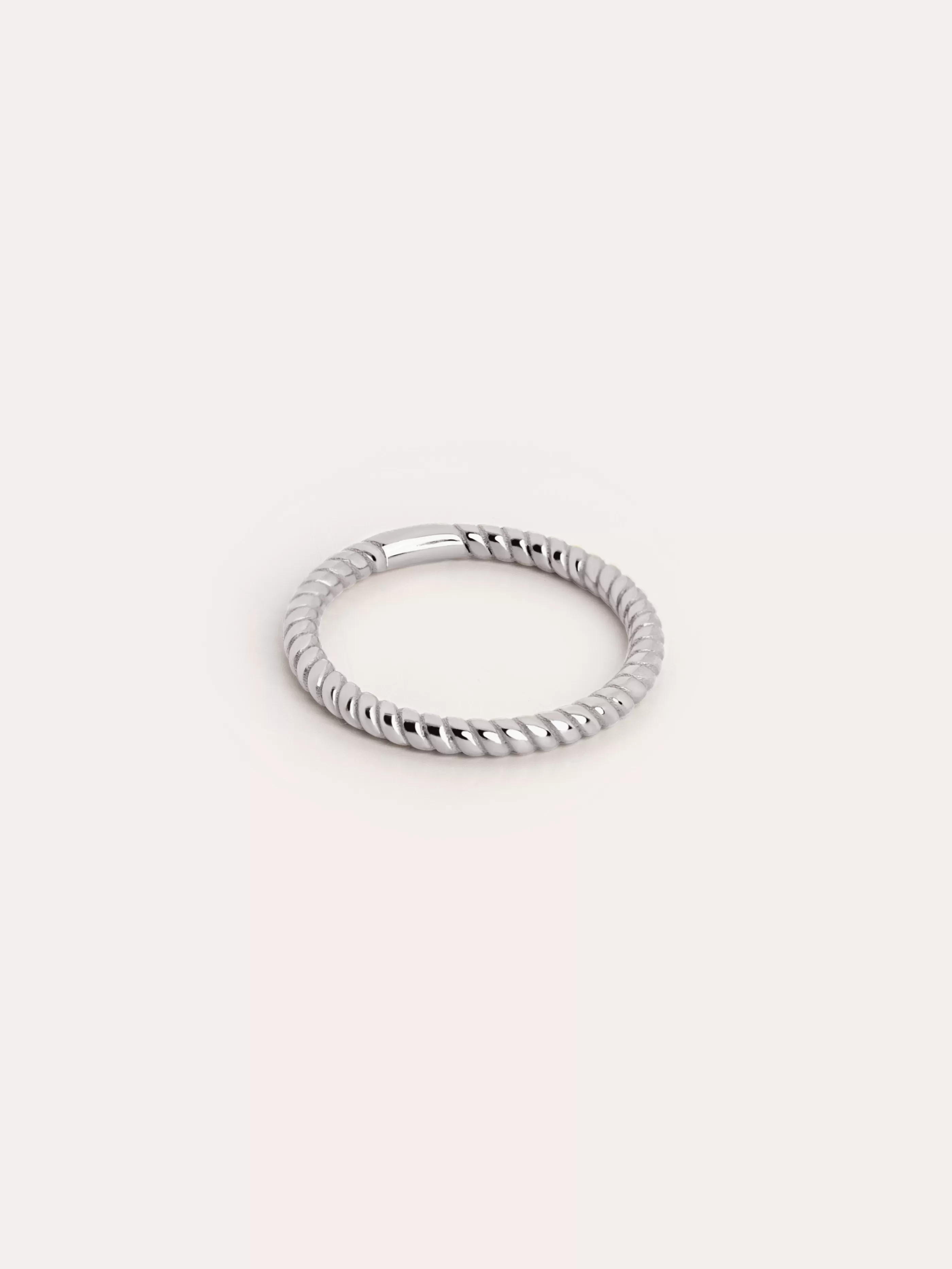 SINGULARU Anillo Simple Twist Plata- Anillos Con Talla