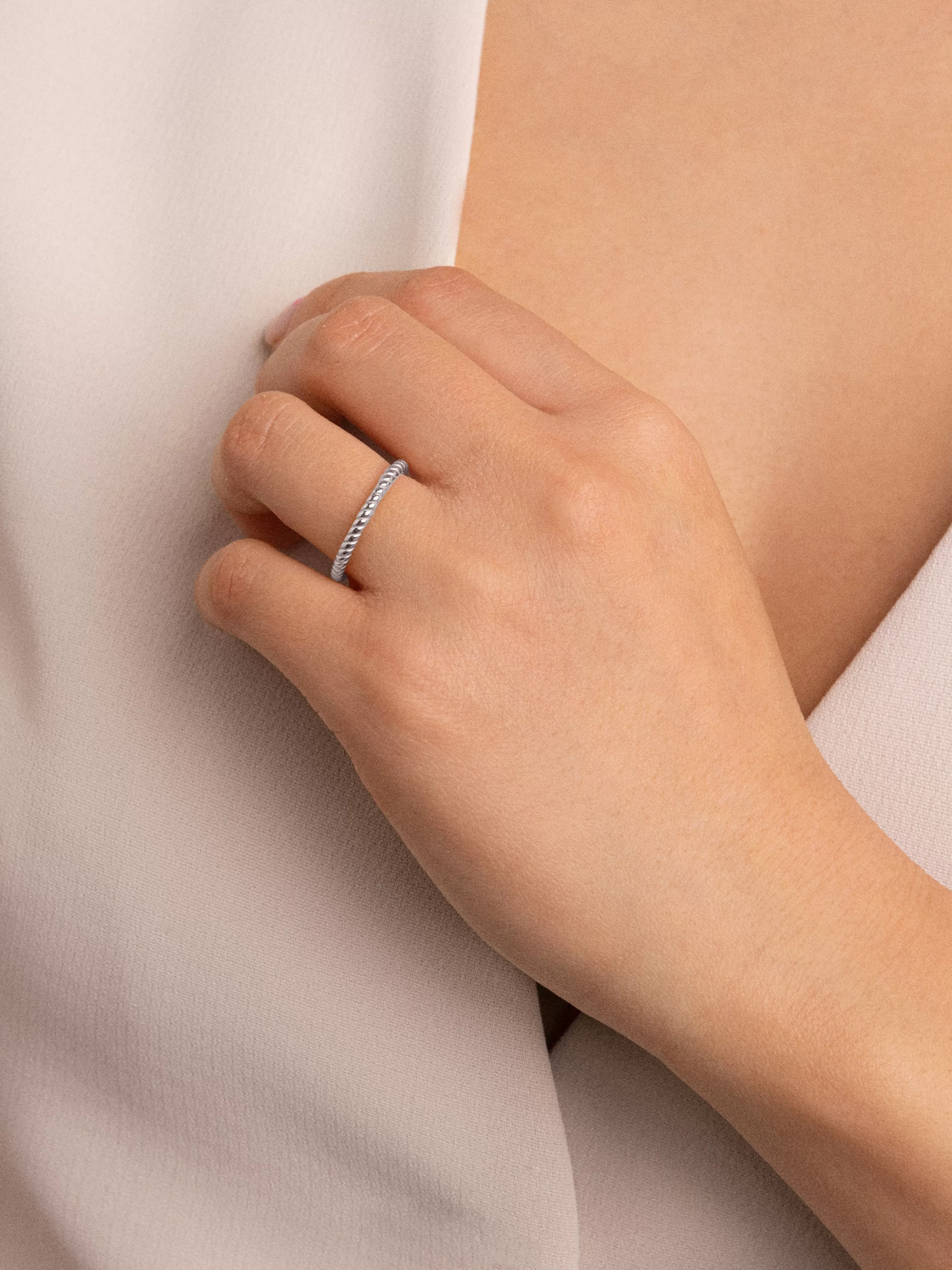 SINGULARU Anillo Simple Twist Plata- Anillos Con Talla