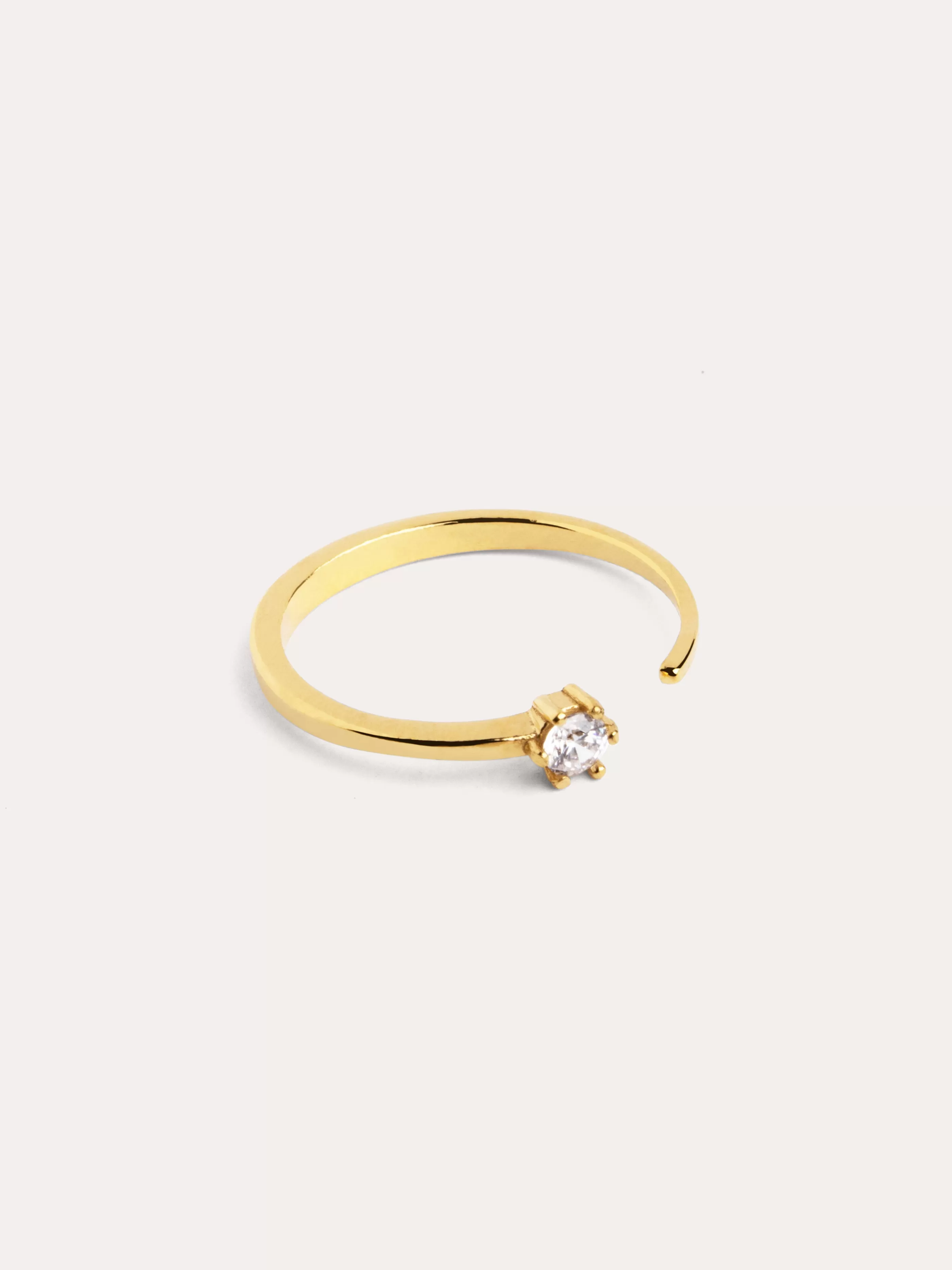 SINGULARU Anillo Sophie Plata Bano Oro- Anillos Ajustables
