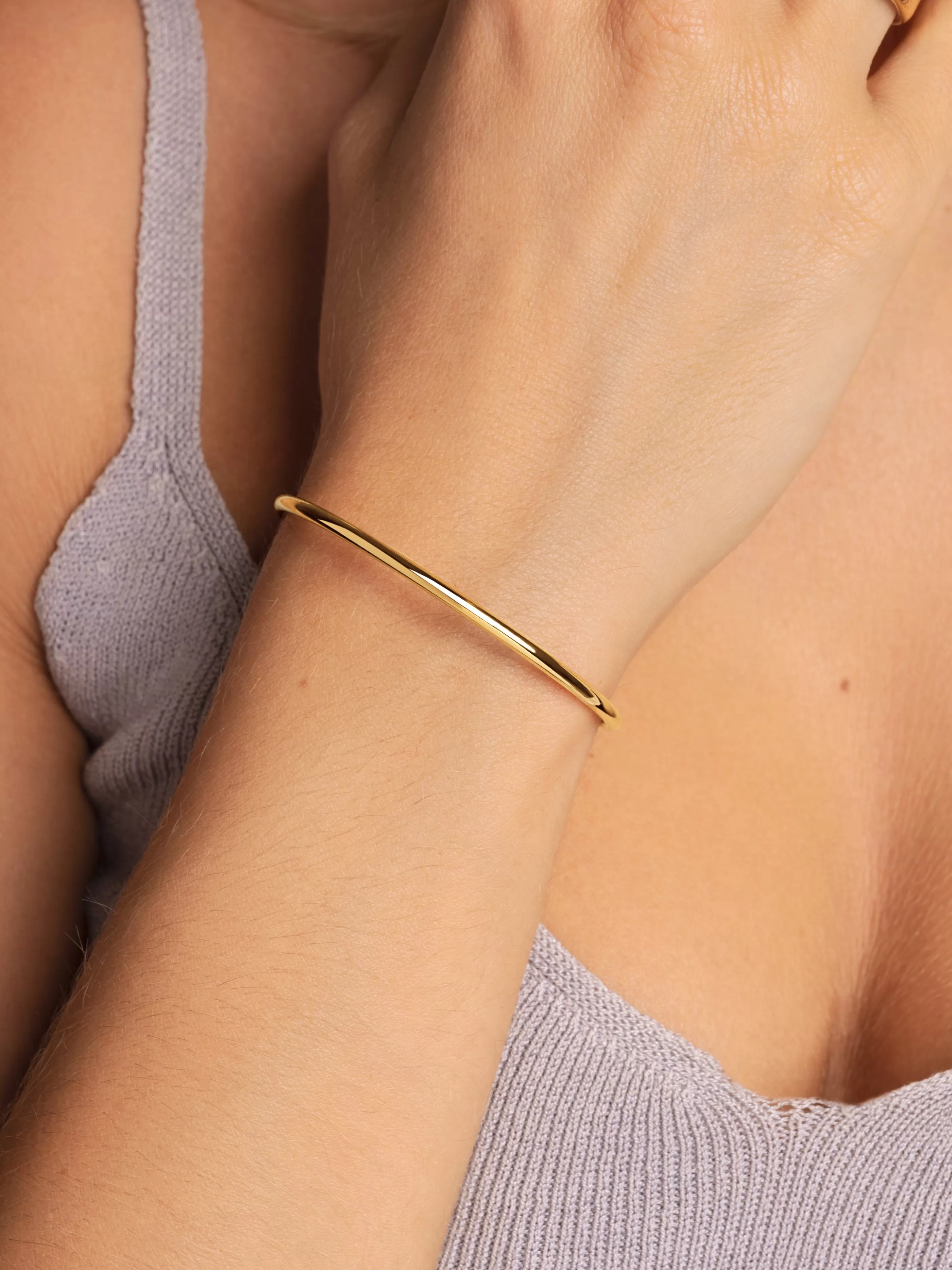SINGULARU Brazalete Line Chain Bano Oro- Brazaletes