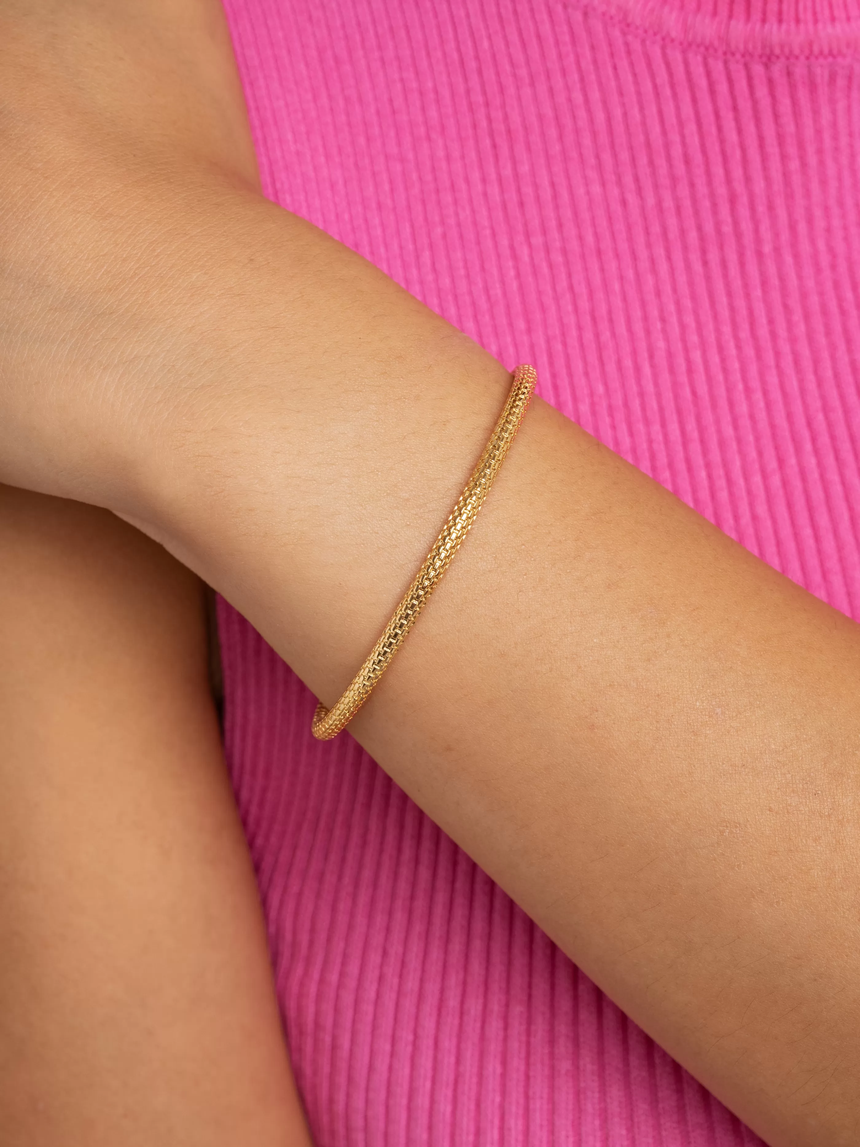 SINGULARU Brazalete Tube Rope Bano Oro- Brazaletes