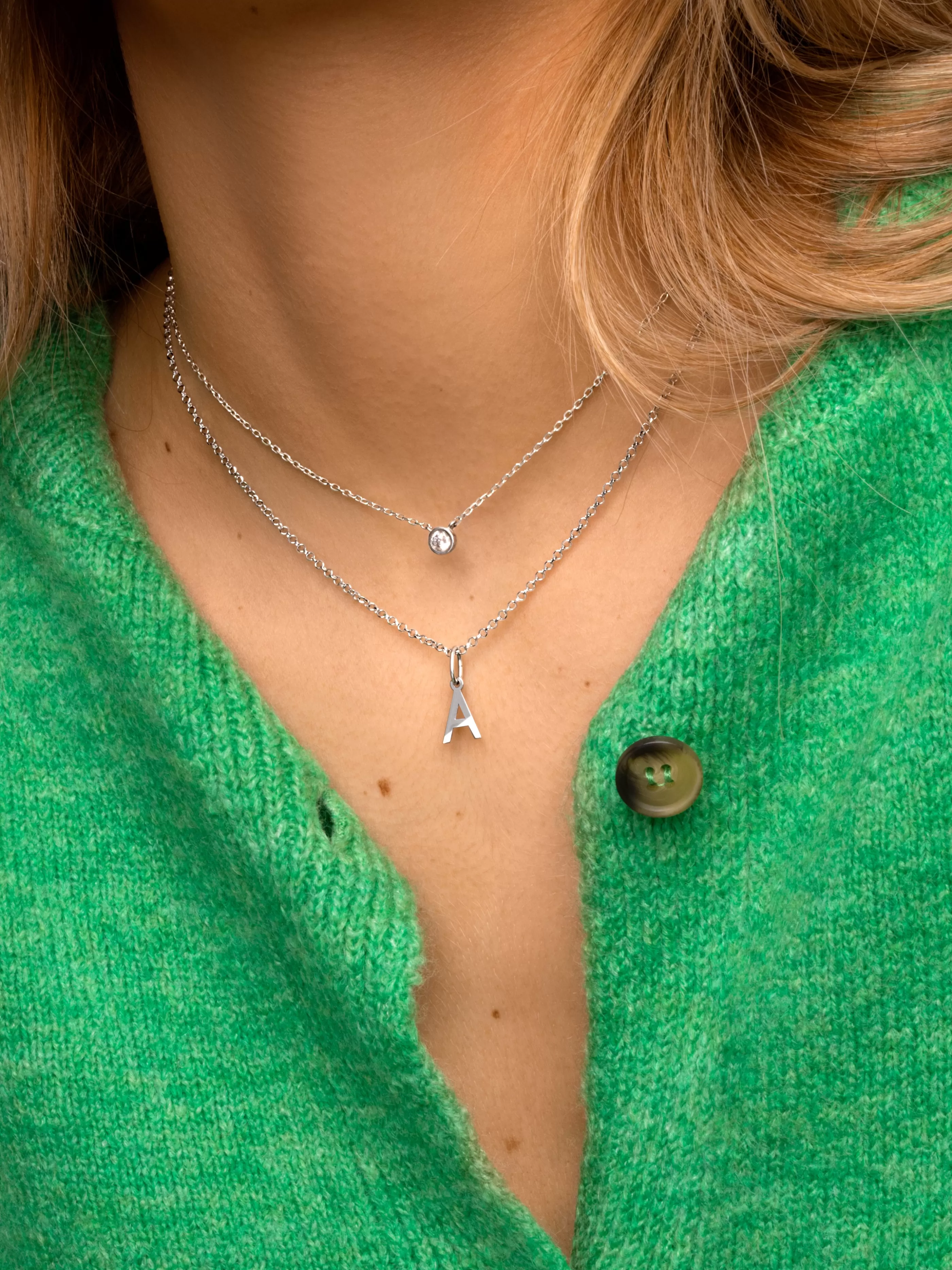 SINGULARU Charm Letter Plata- Charms Para Collares
