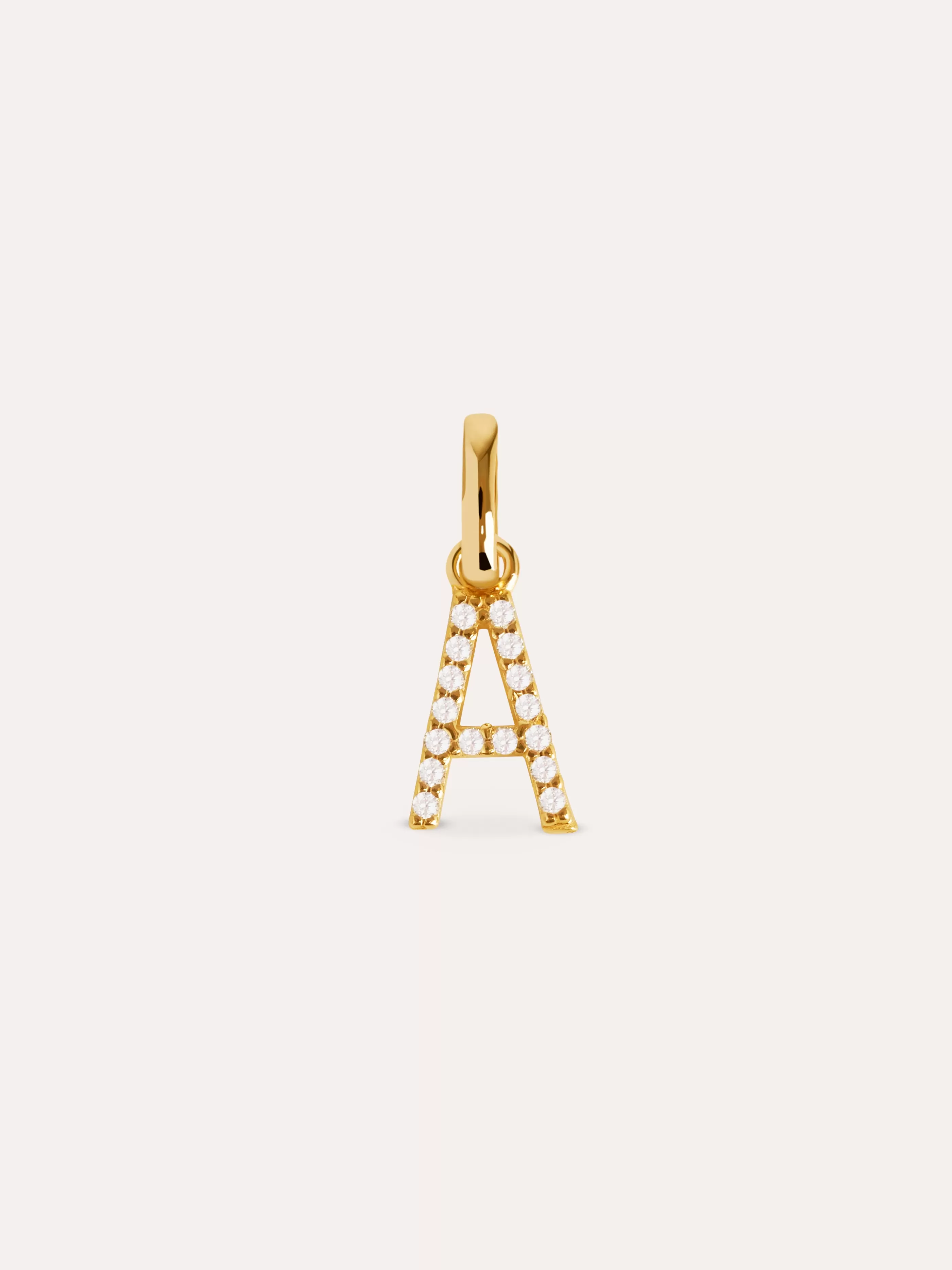SINGULARU Charm Letter Spark Plata Bano Oro- Charms Para Collares
