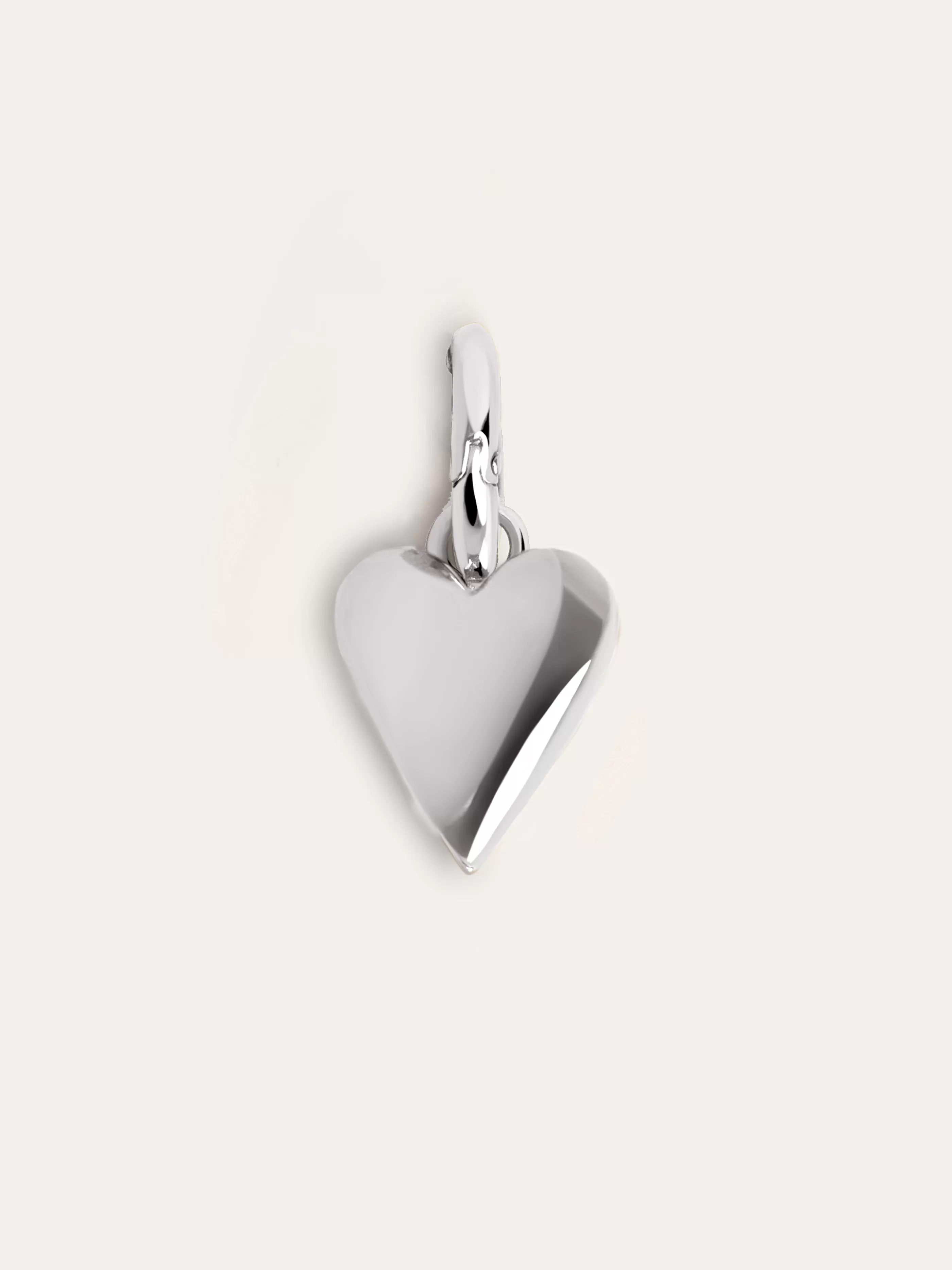 SINGULARU Charm Simple Heart Plata- Charms Para Collares