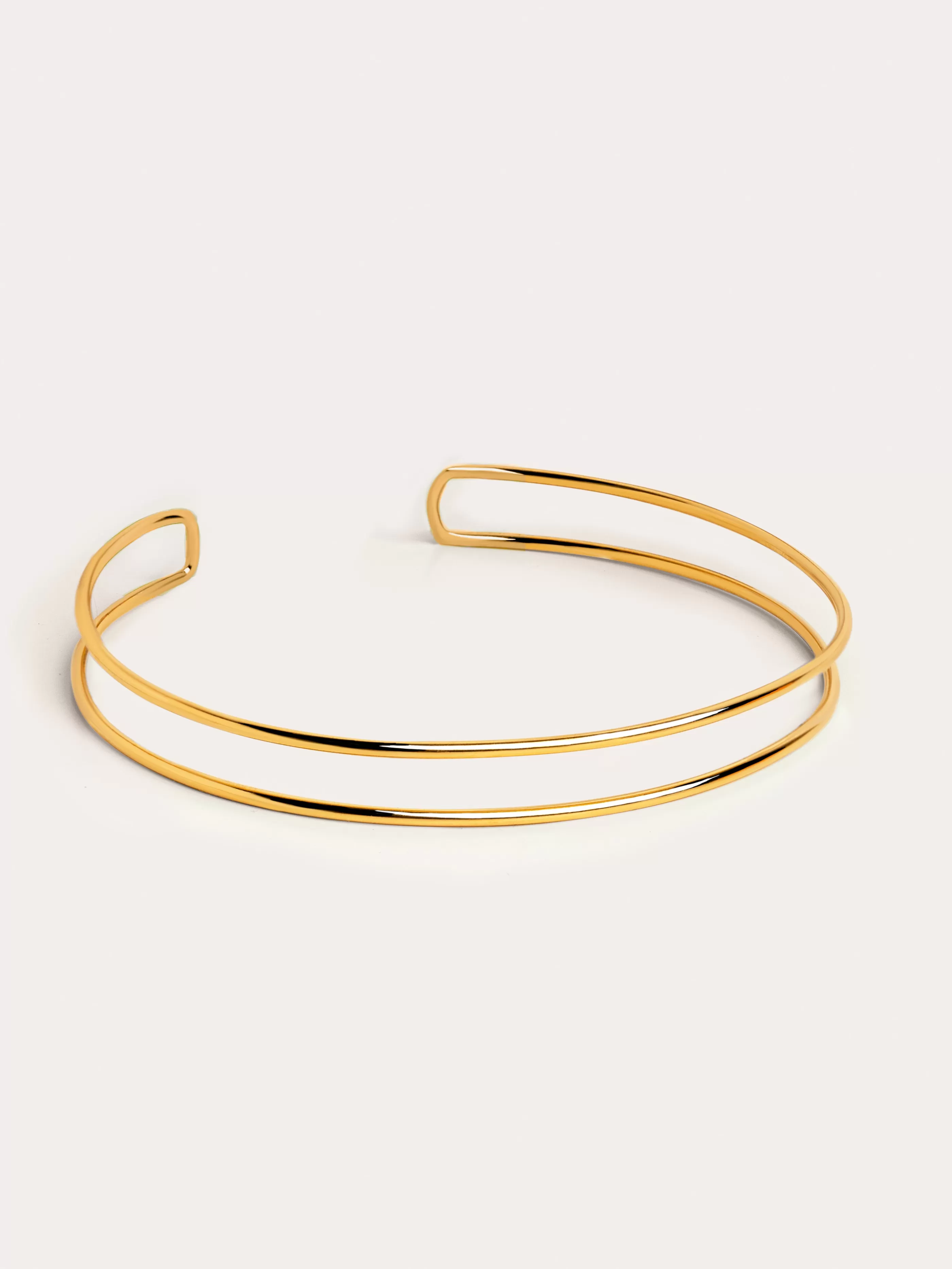 SINGULARU Choker Double Ring Bano Oro- Chokers Y Gargantillas