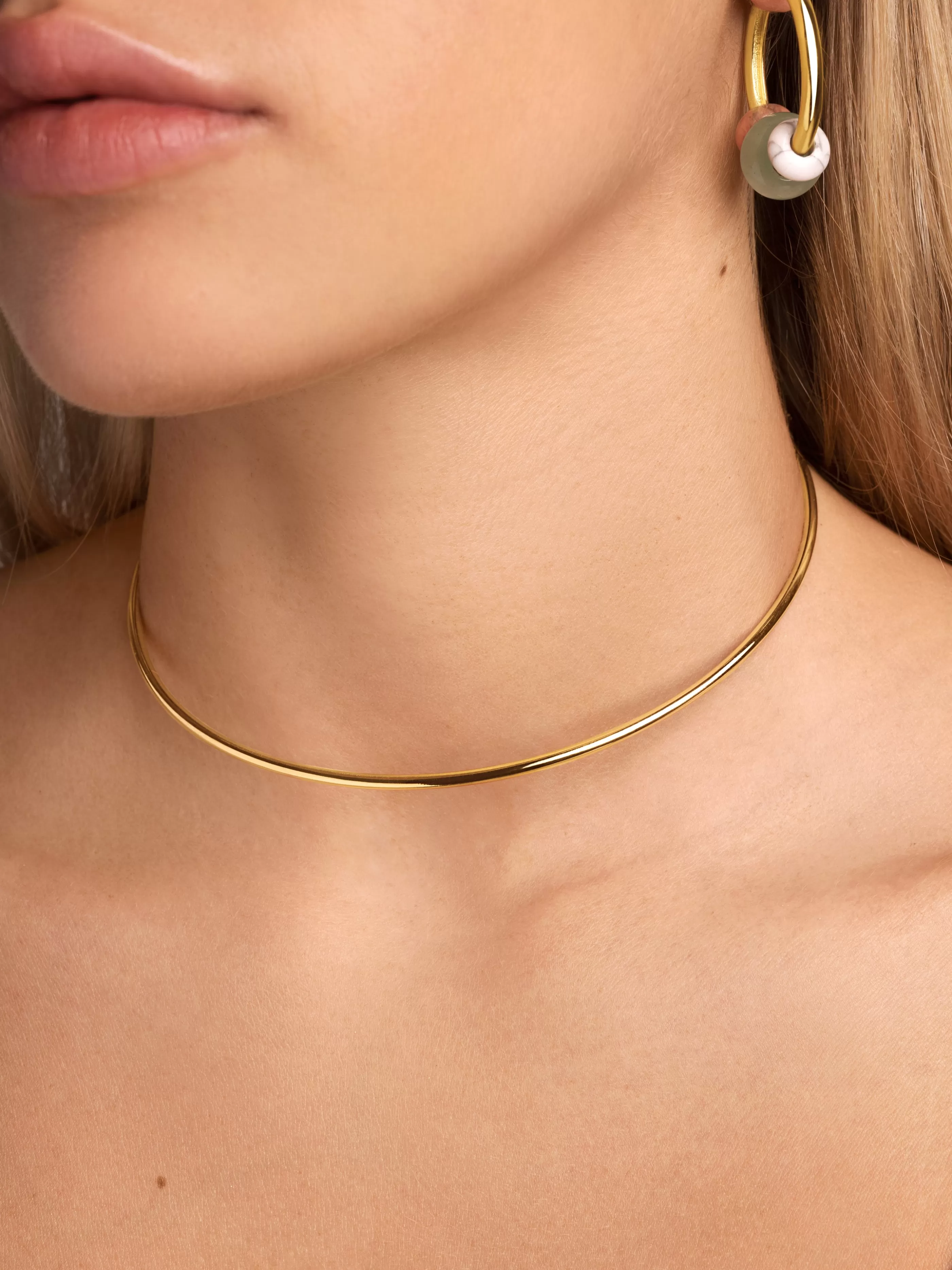 SINGULARU Choker Line Chain Bano Oro- Chokers Y Gargantillas