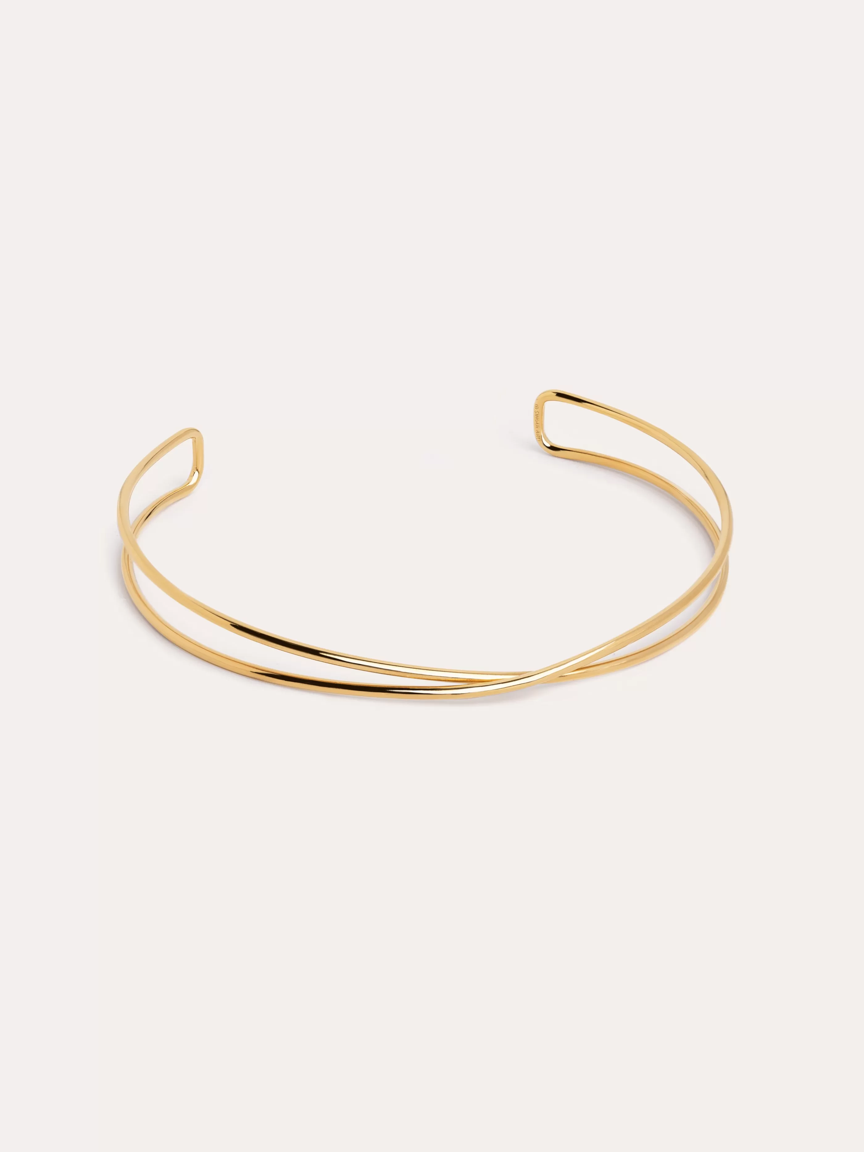 SINGULARU Choker Single Cross Bano Oro- Chokers Y Gargantillas