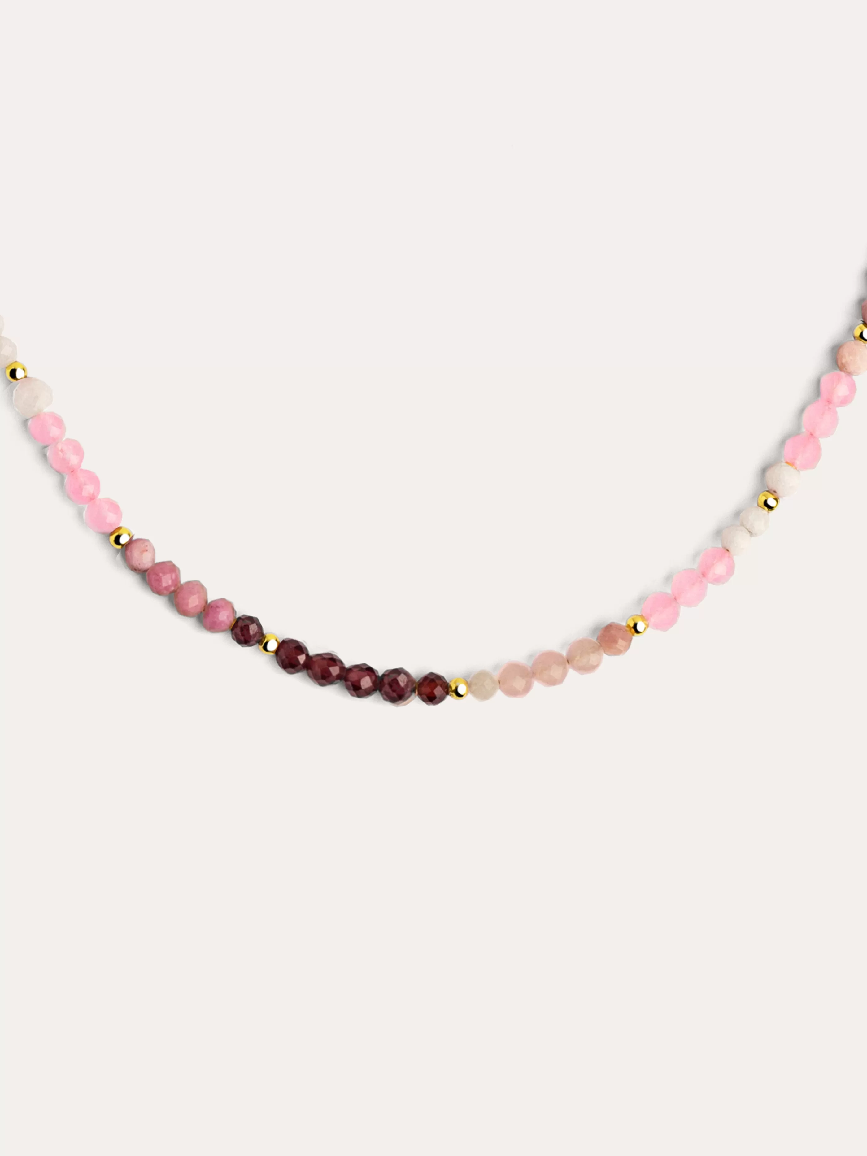 SINGULARU Collar Altea Dots Syra Rose Bano Oro- Collares De Colores