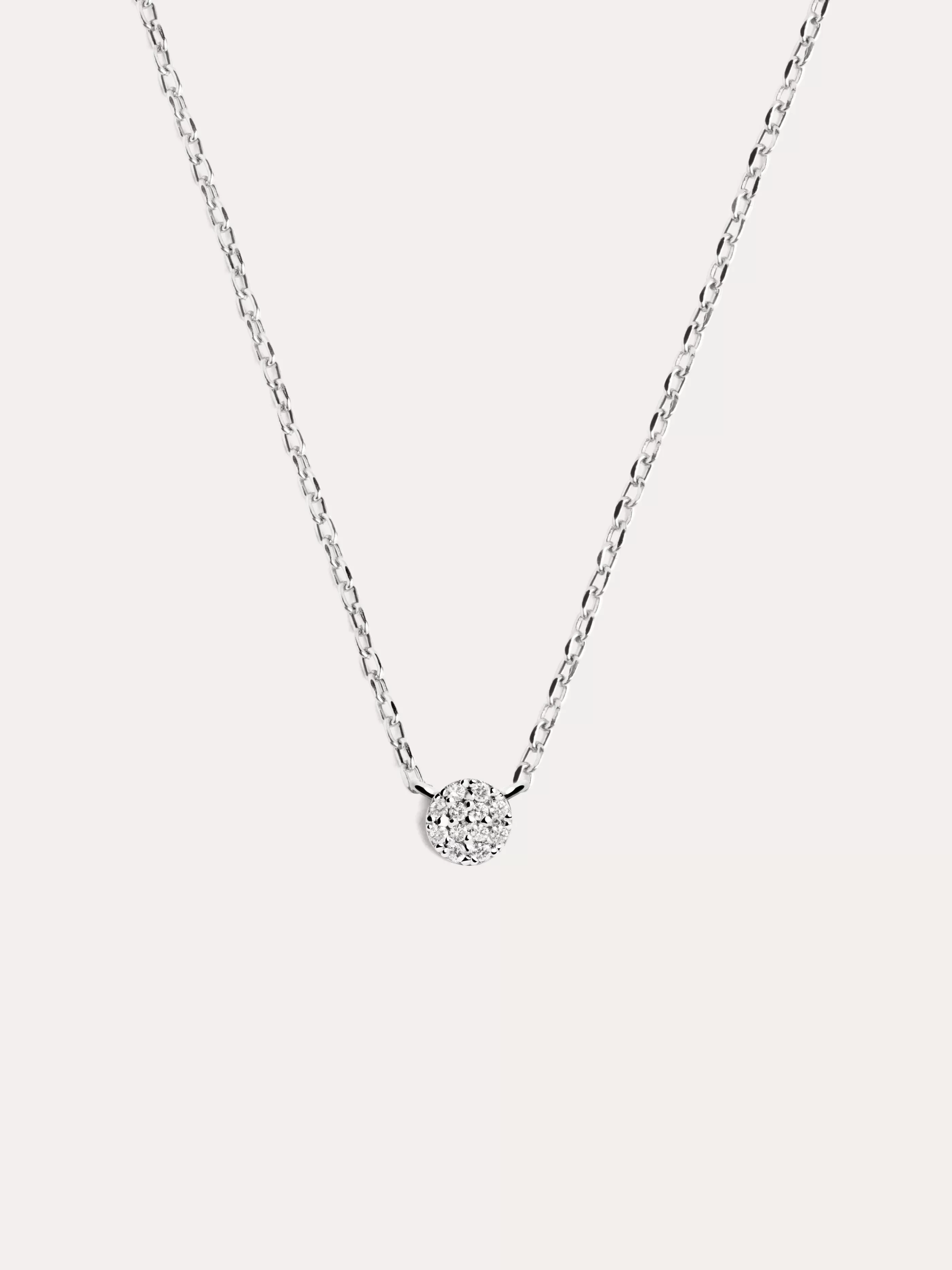 SINGULARU Collar Celine Oro Blanco 18Kt Con Diamantes- Joyas Oro 18Kt Y Diamantes