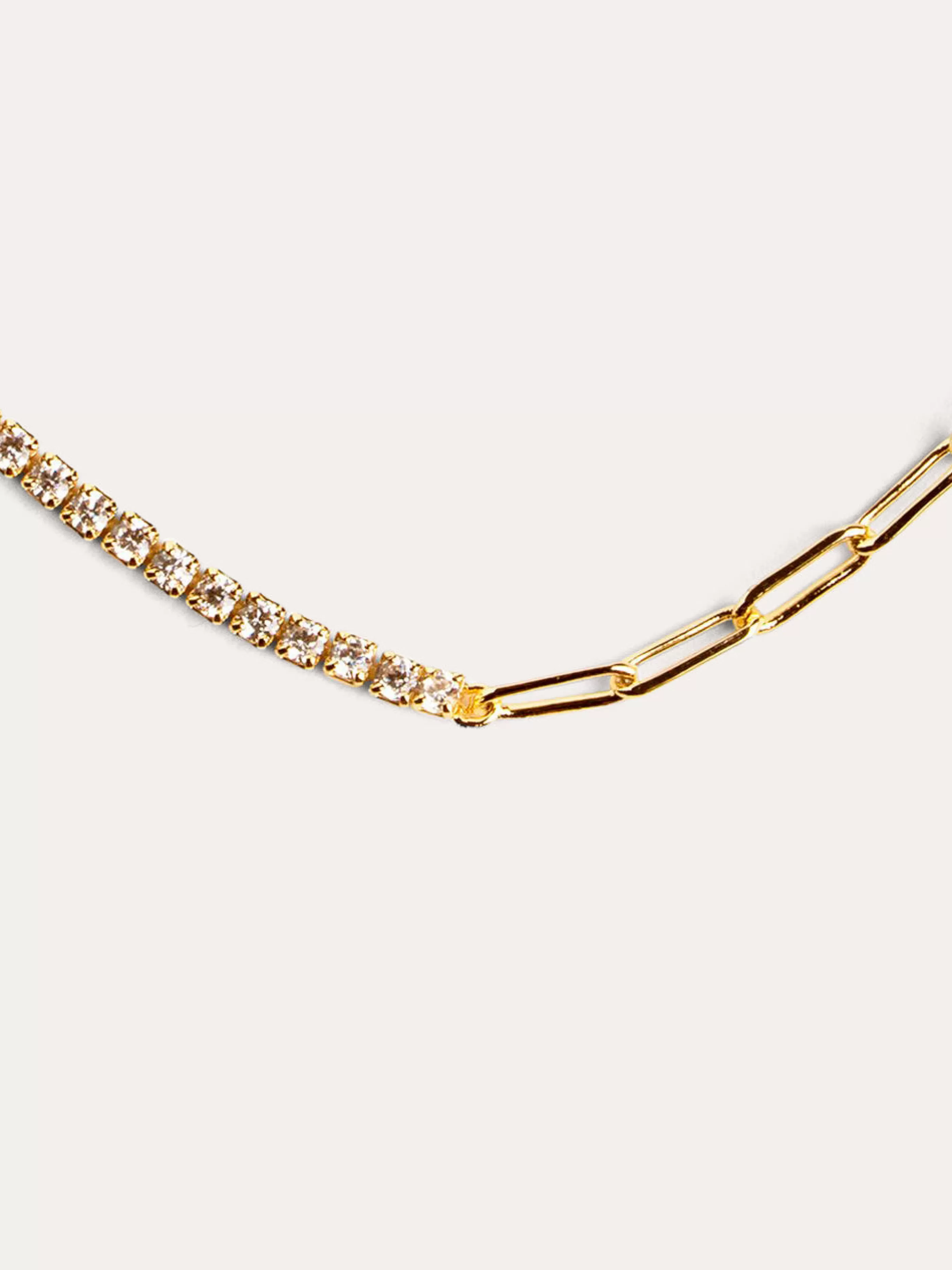 SINGULARU Collar Chic Riviere Bano Oro- Cadenas