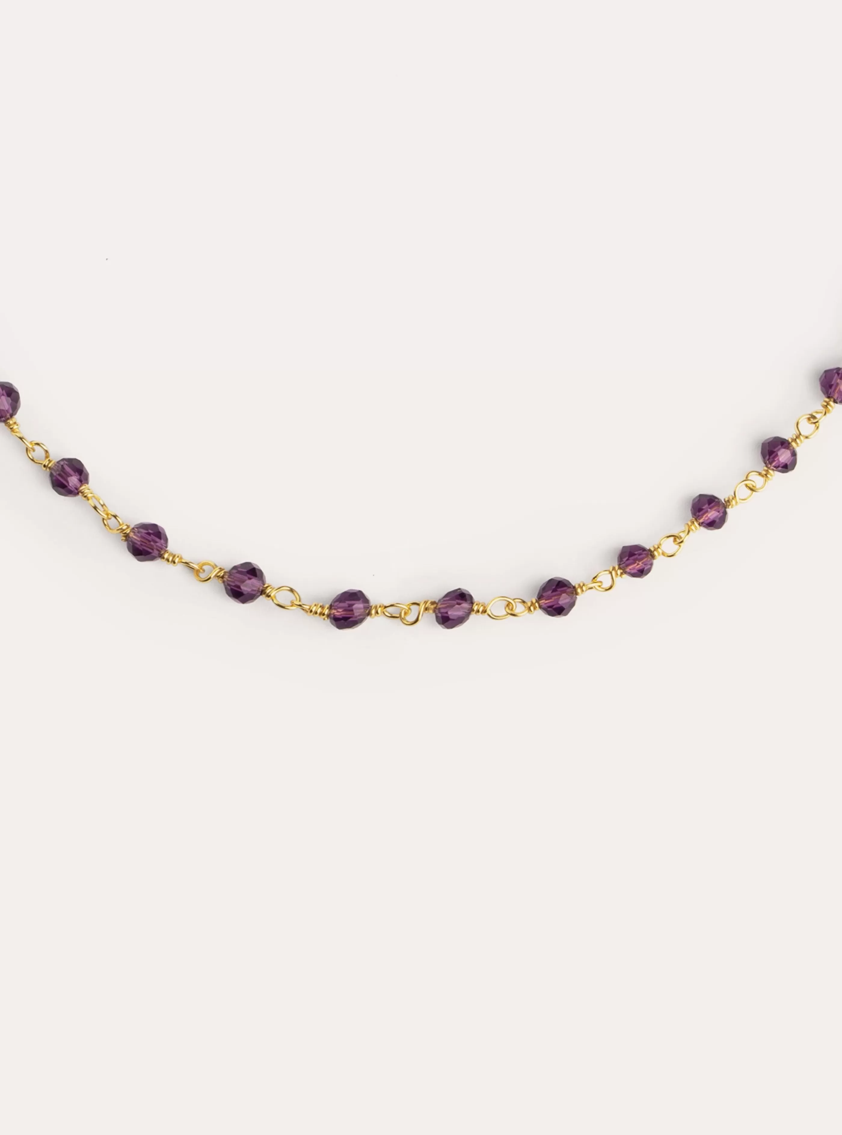 SINGULARU Collar Crystals Lavande Plata Bano Oro- Collares De Colores