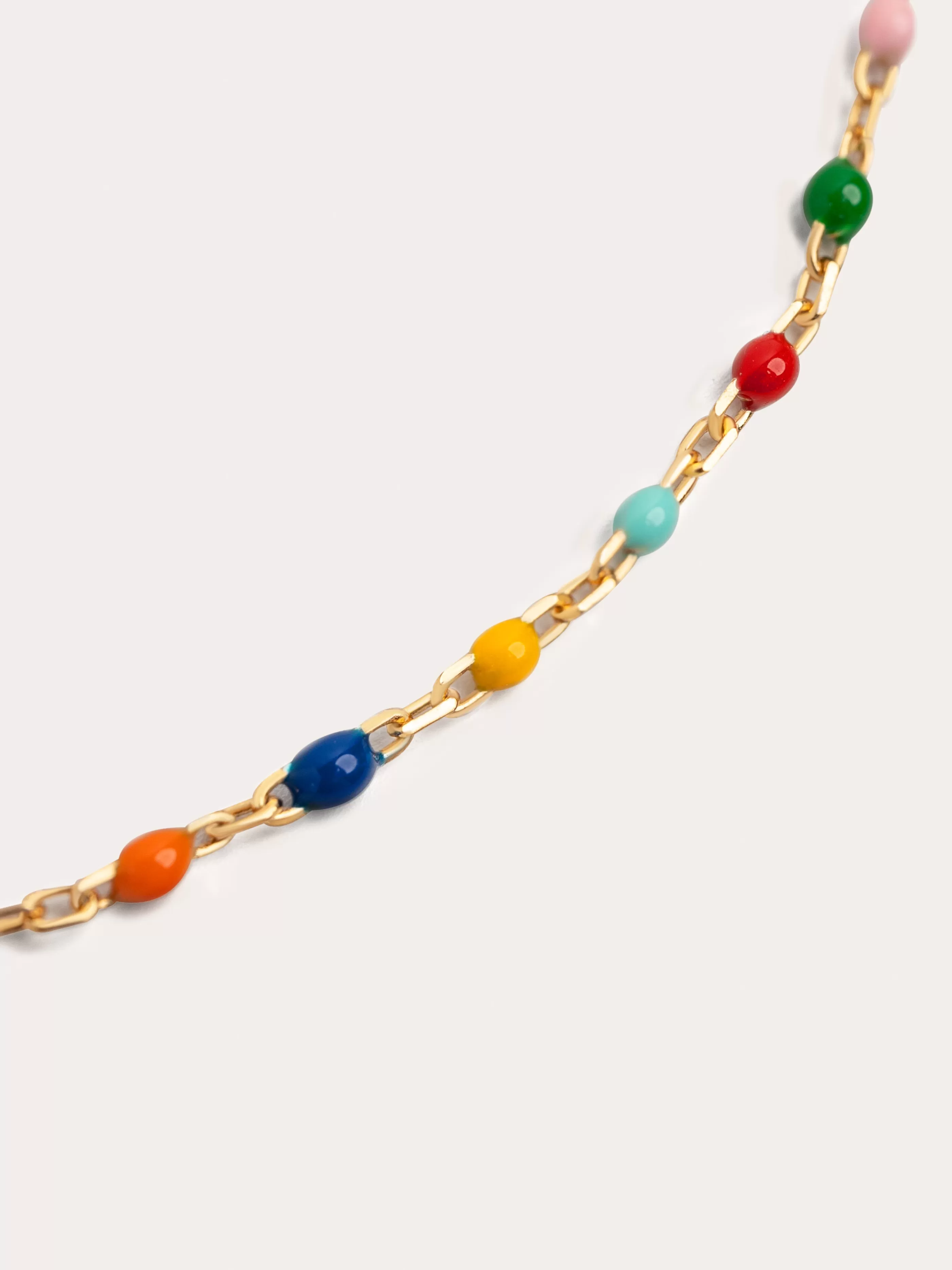 SINGULARU Collar Dots Colors Enamel Plata Bano Oro- Collares De Colores