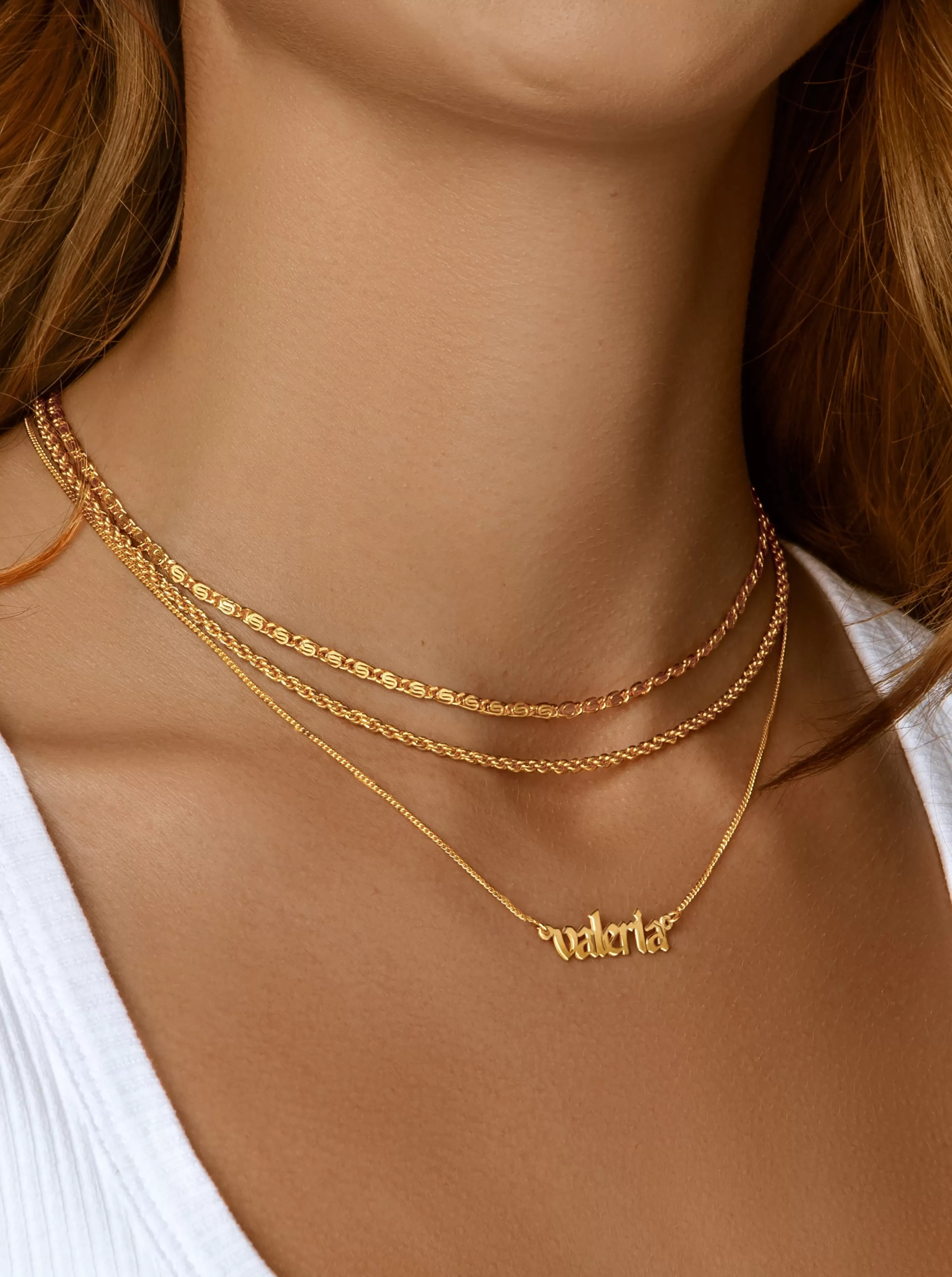 SINGULARU Collar Faith Bano Oro- Cadenas