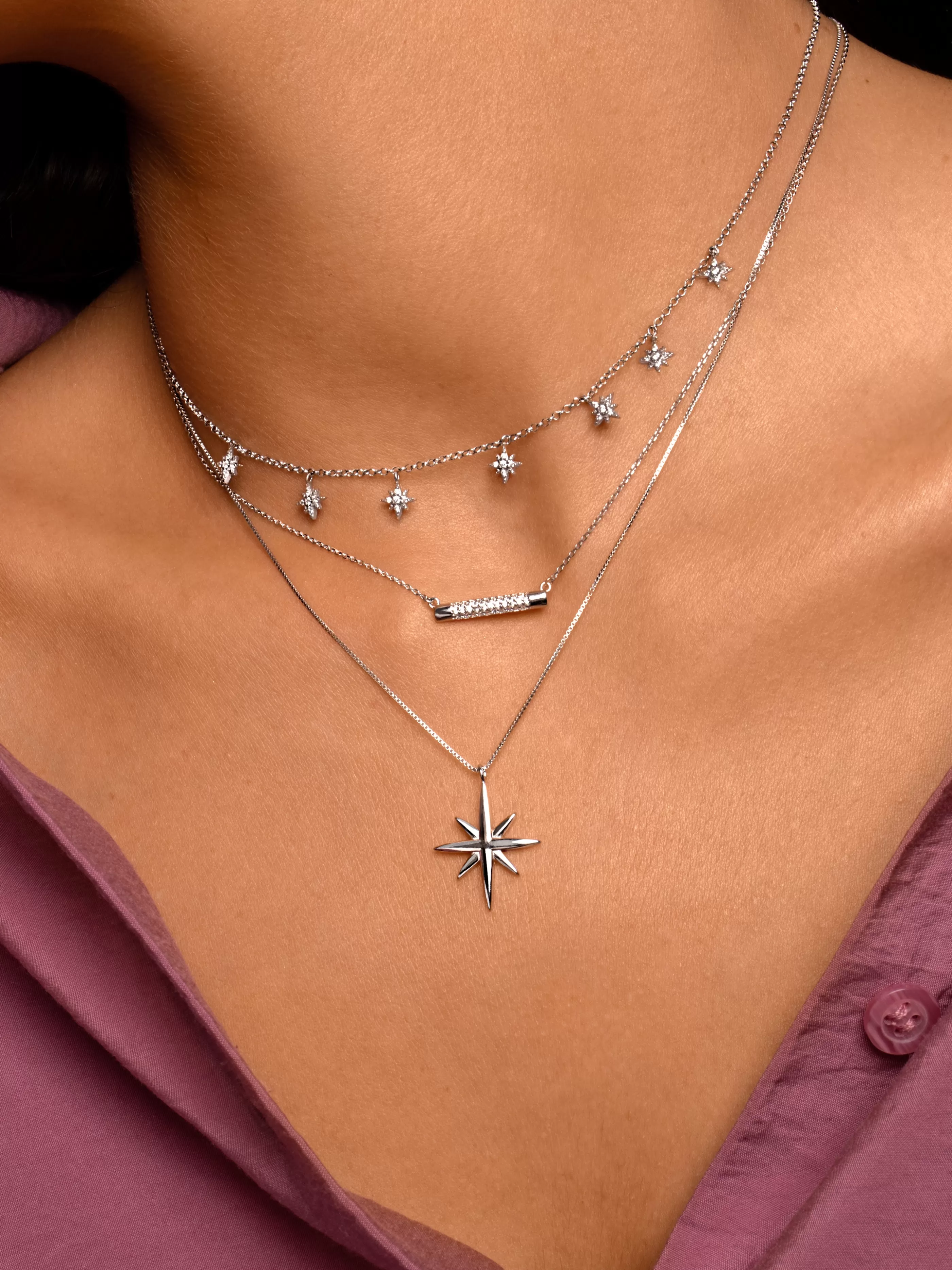 SINGULARU Collar Guidance Plata- Collares Largos