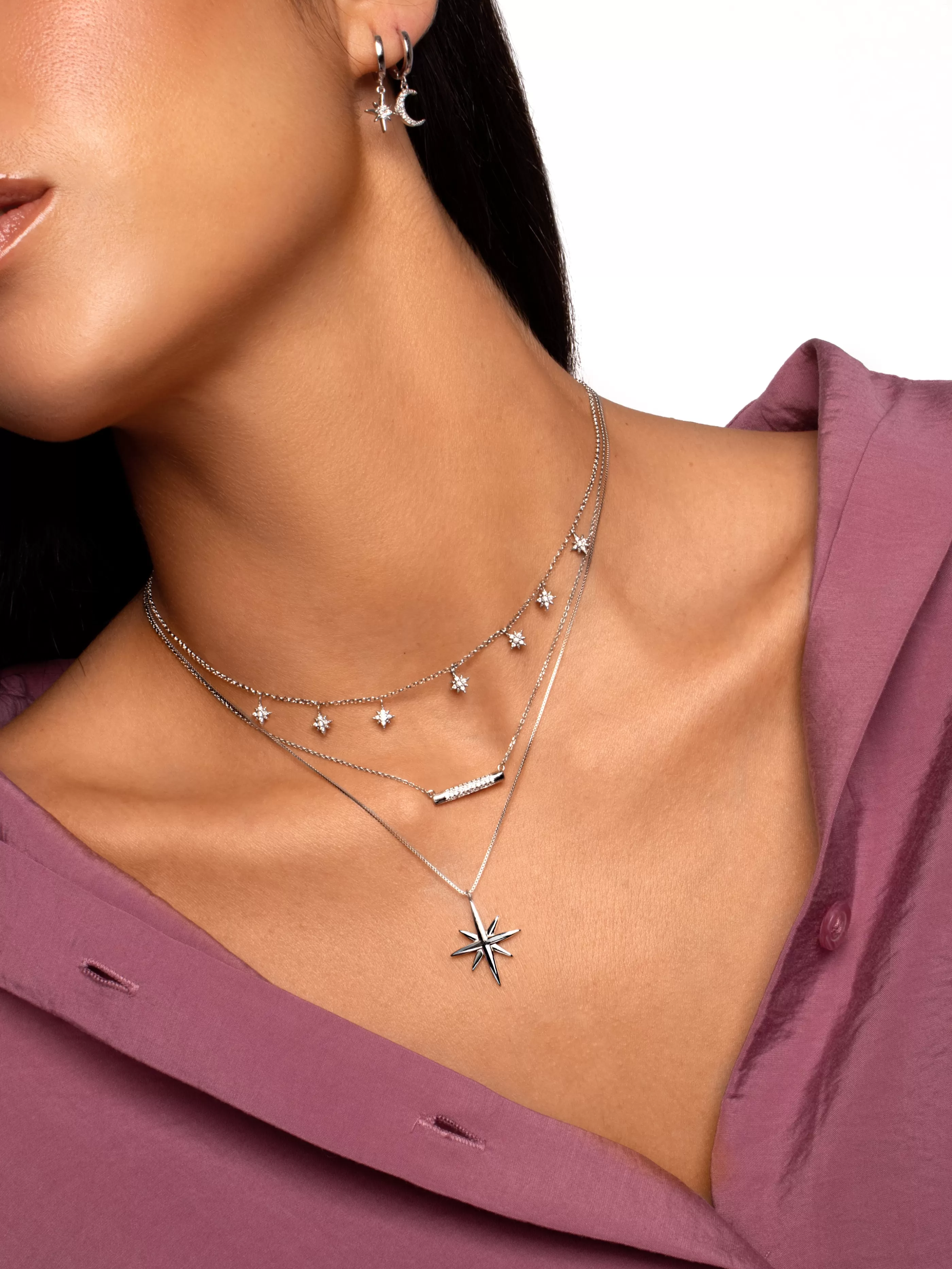 SINGULARU Collar Guidance Plata- Collares Largos