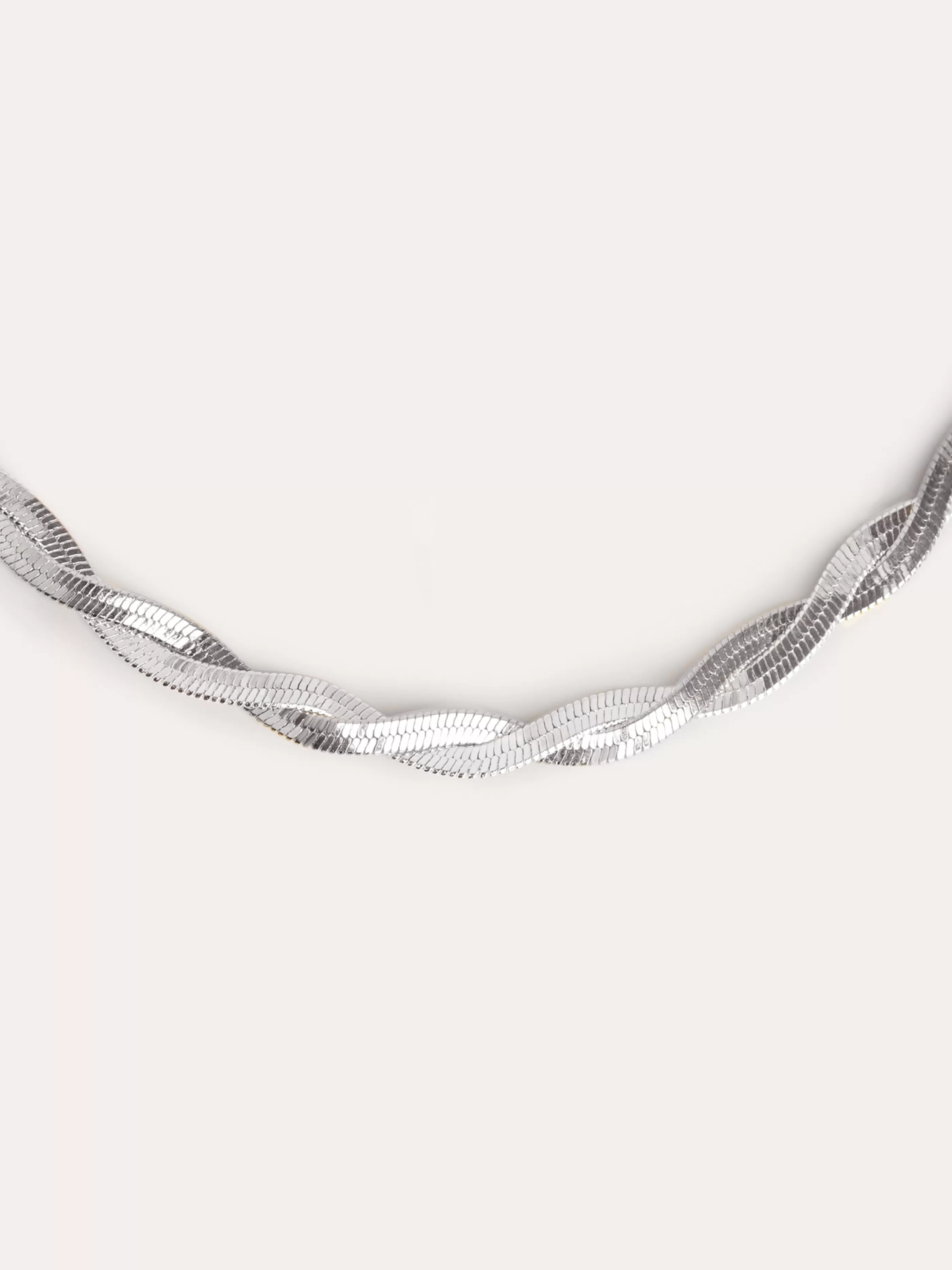 SINGULARU Collar Lisse Twister Acero- Cadenas