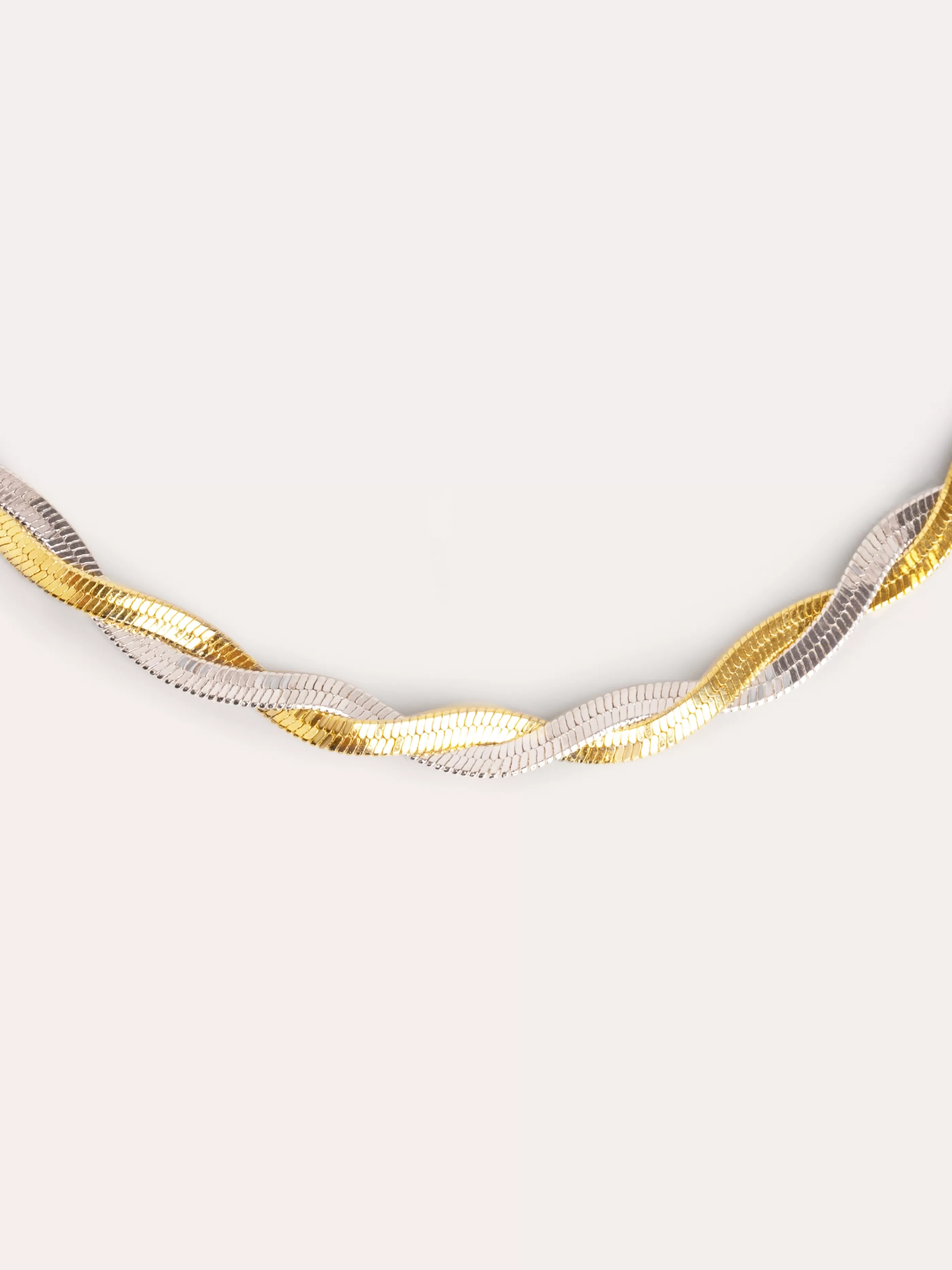 SINGULARU Collar Lisse Twister Acero Mix- Cadenas