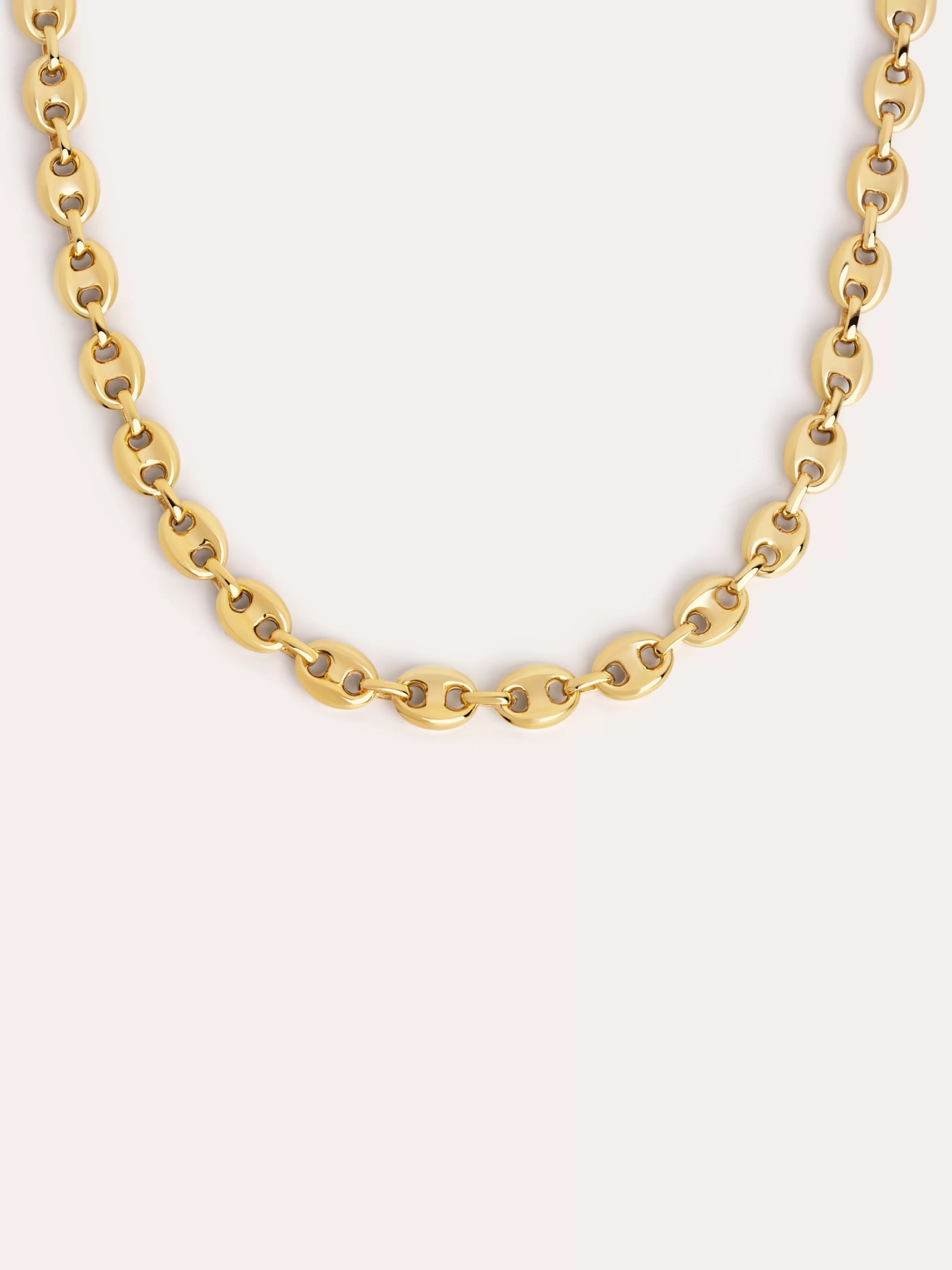 SINGULARU Collar Maillon Calabrote Plata Bano Oro- Cadenas