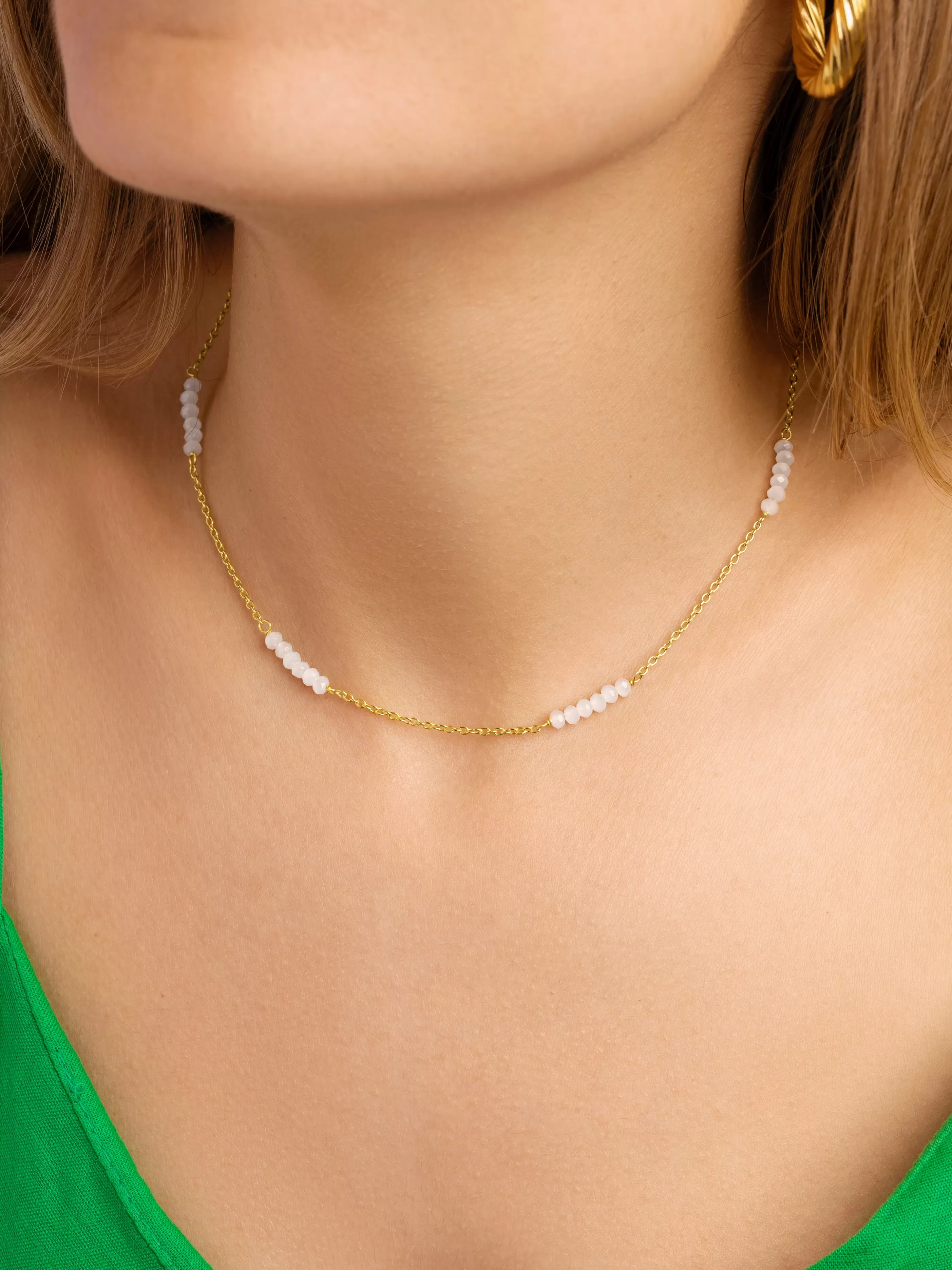 SINGULARU Collar Marea Saline Plata Bano Oro- Collares De Colores