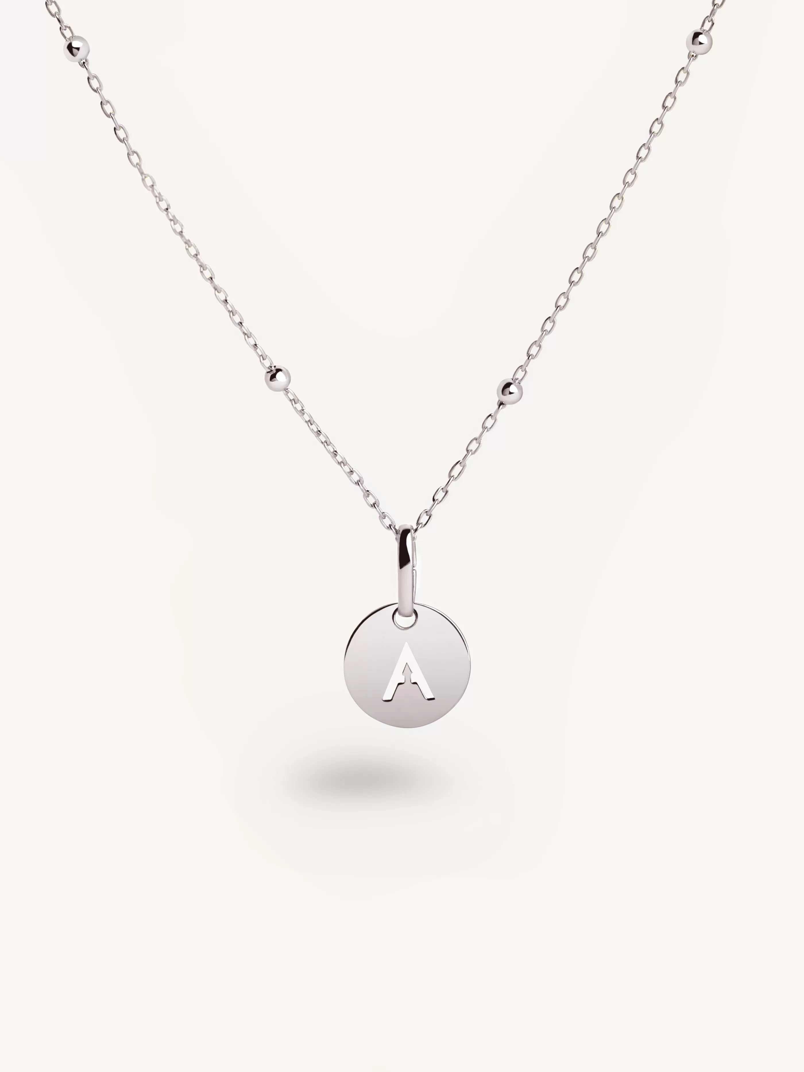 SINGULARU Collar Mini Medallion Plata- Collares Personalizados