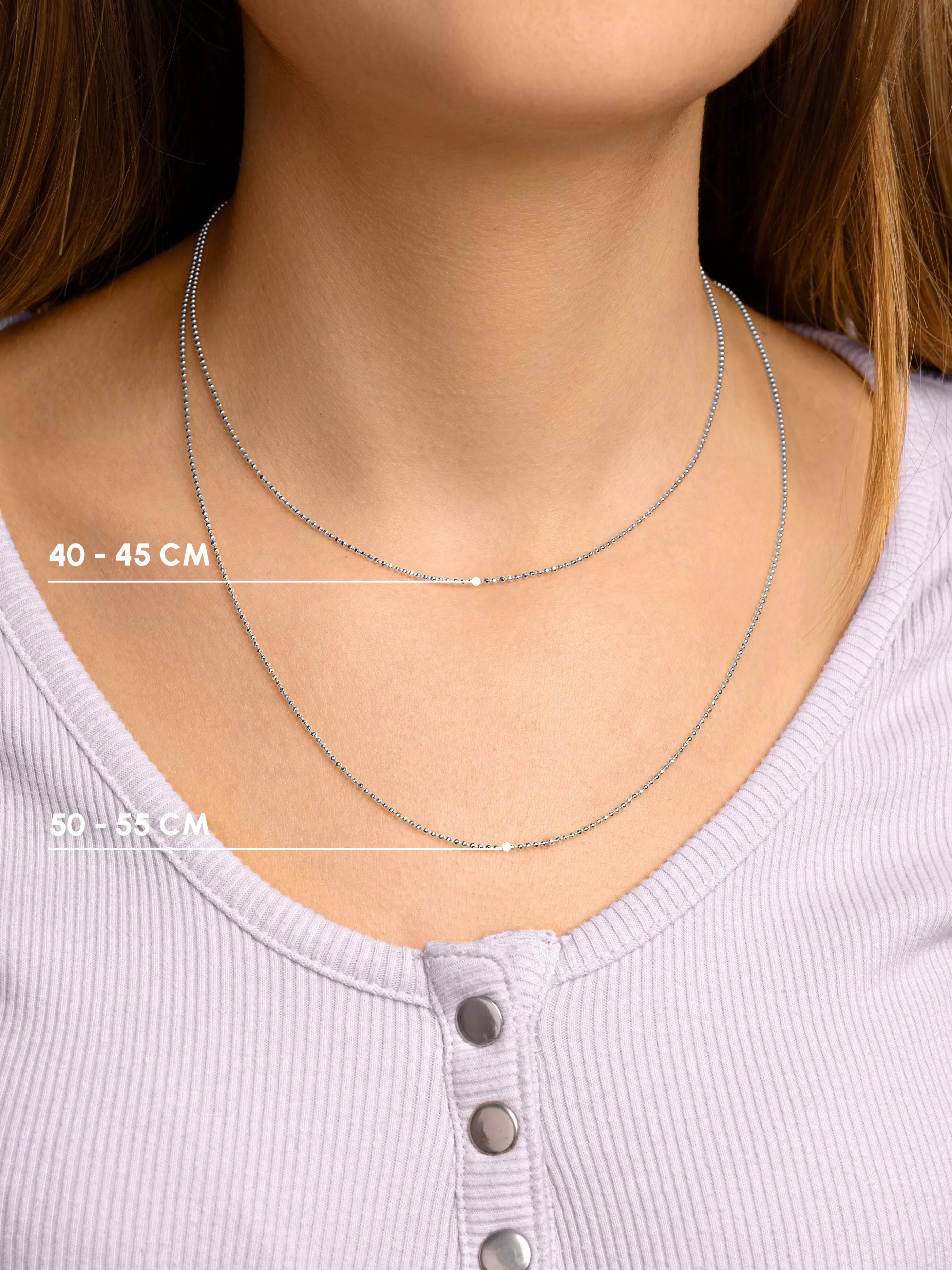 SINGULARU Collar Mini Pebbles Plata- Cadenas