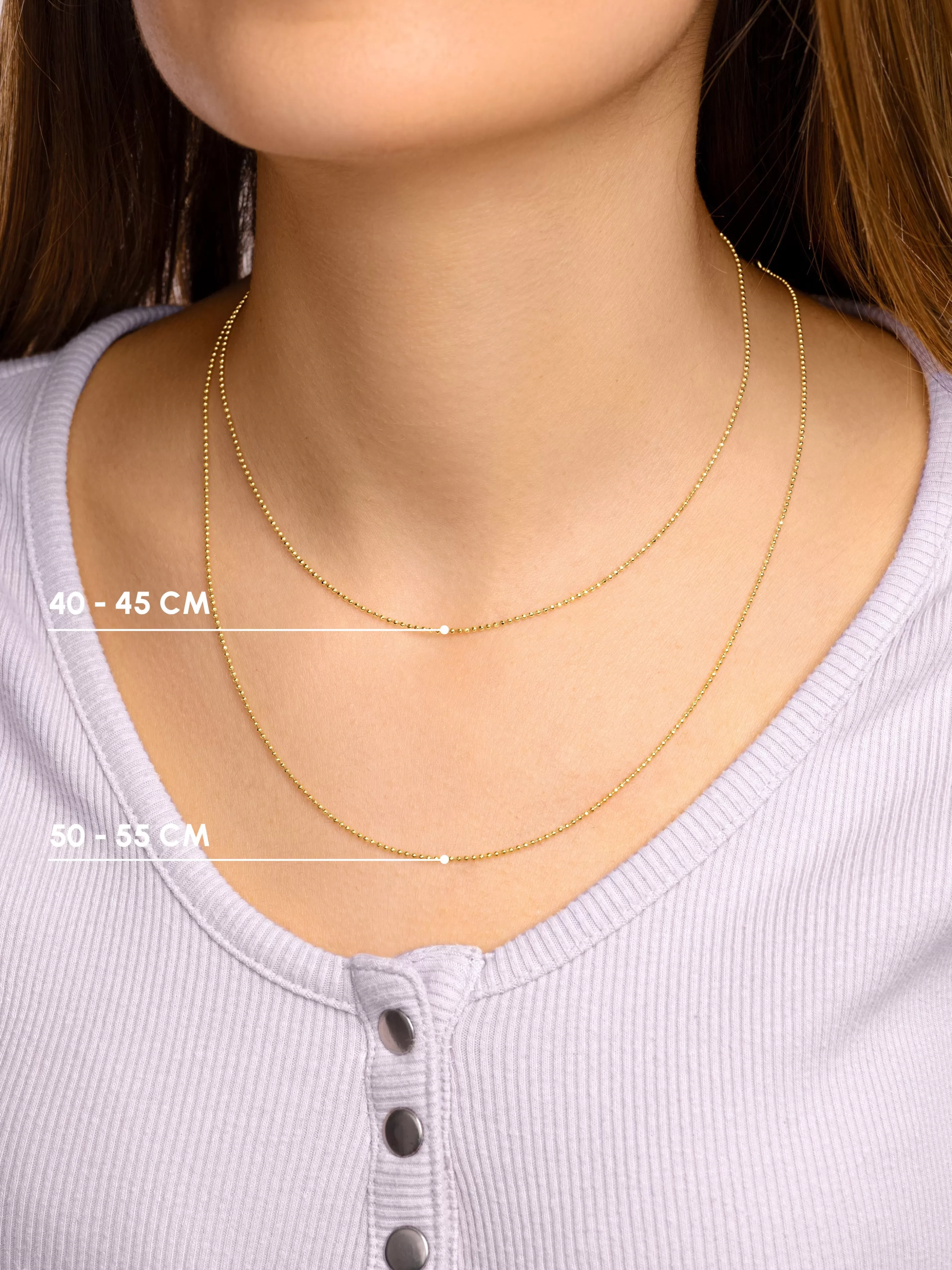 SINGULARU Collar Mini Pebbles Plata Bano Oro- Cadenas
