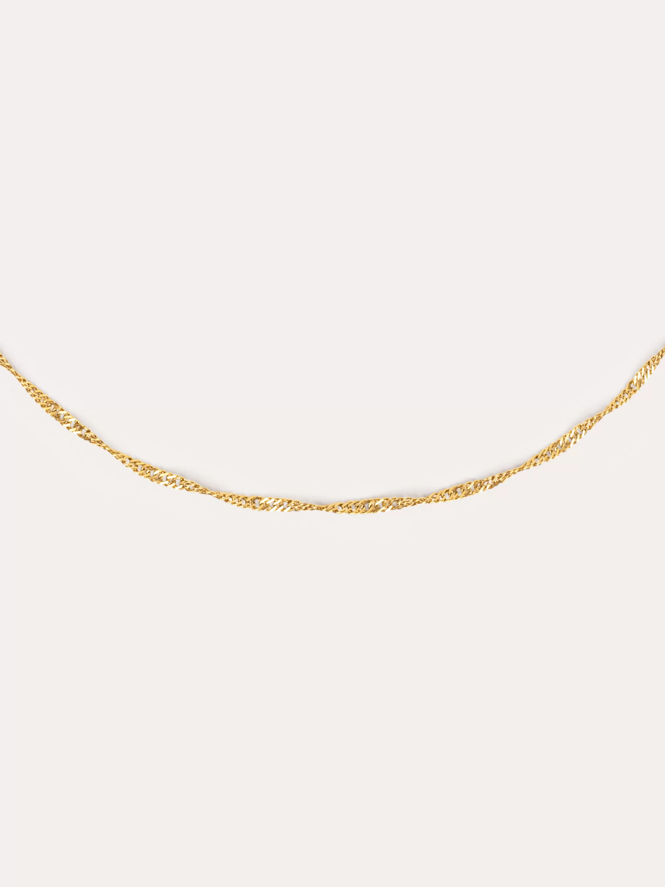 SINGULARU Collar Mini Twist Acero Bano Oro- Cadenas