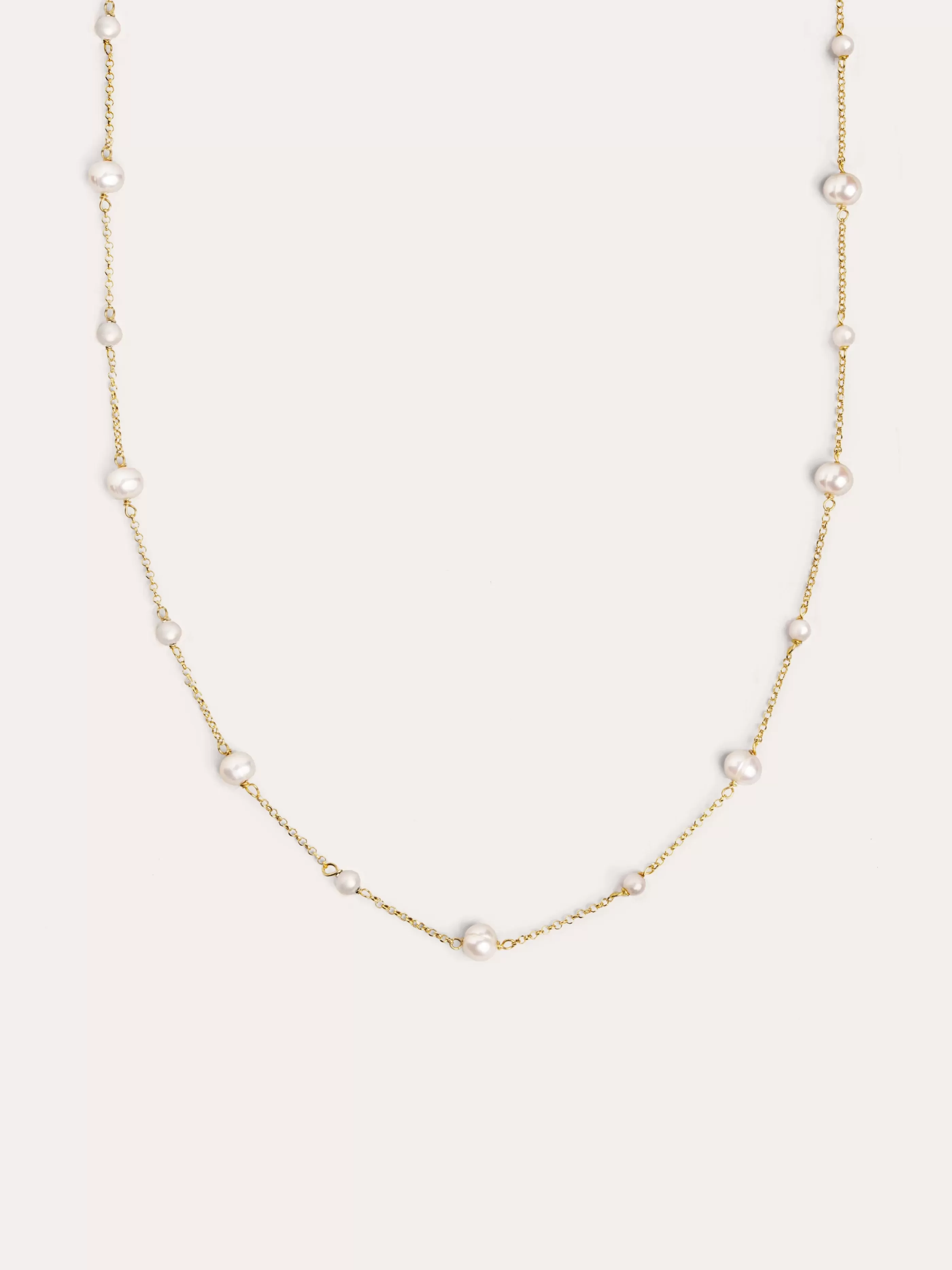 SINGULARU Collar Pearl & Pearls Plata Bano Oro- Collares Con Perlas