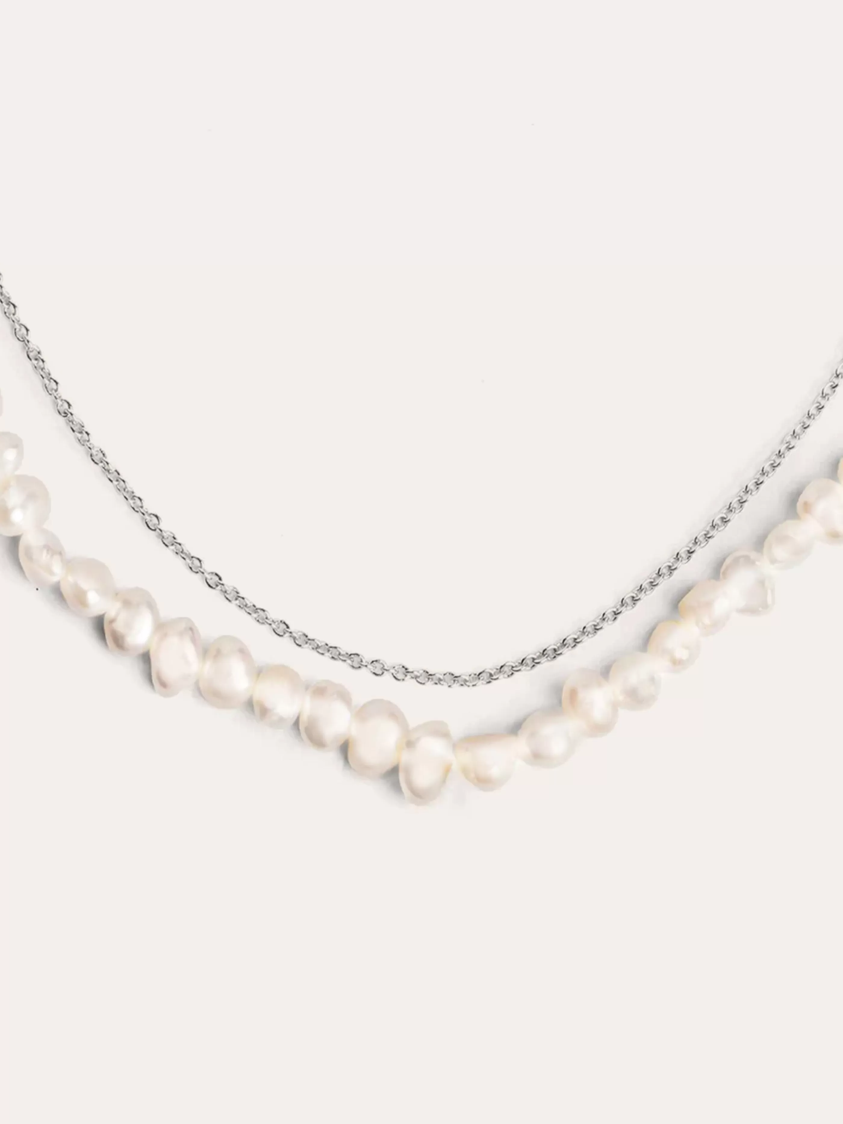 SINGULARU Collar Pearl Chain- Collares Con Perlas