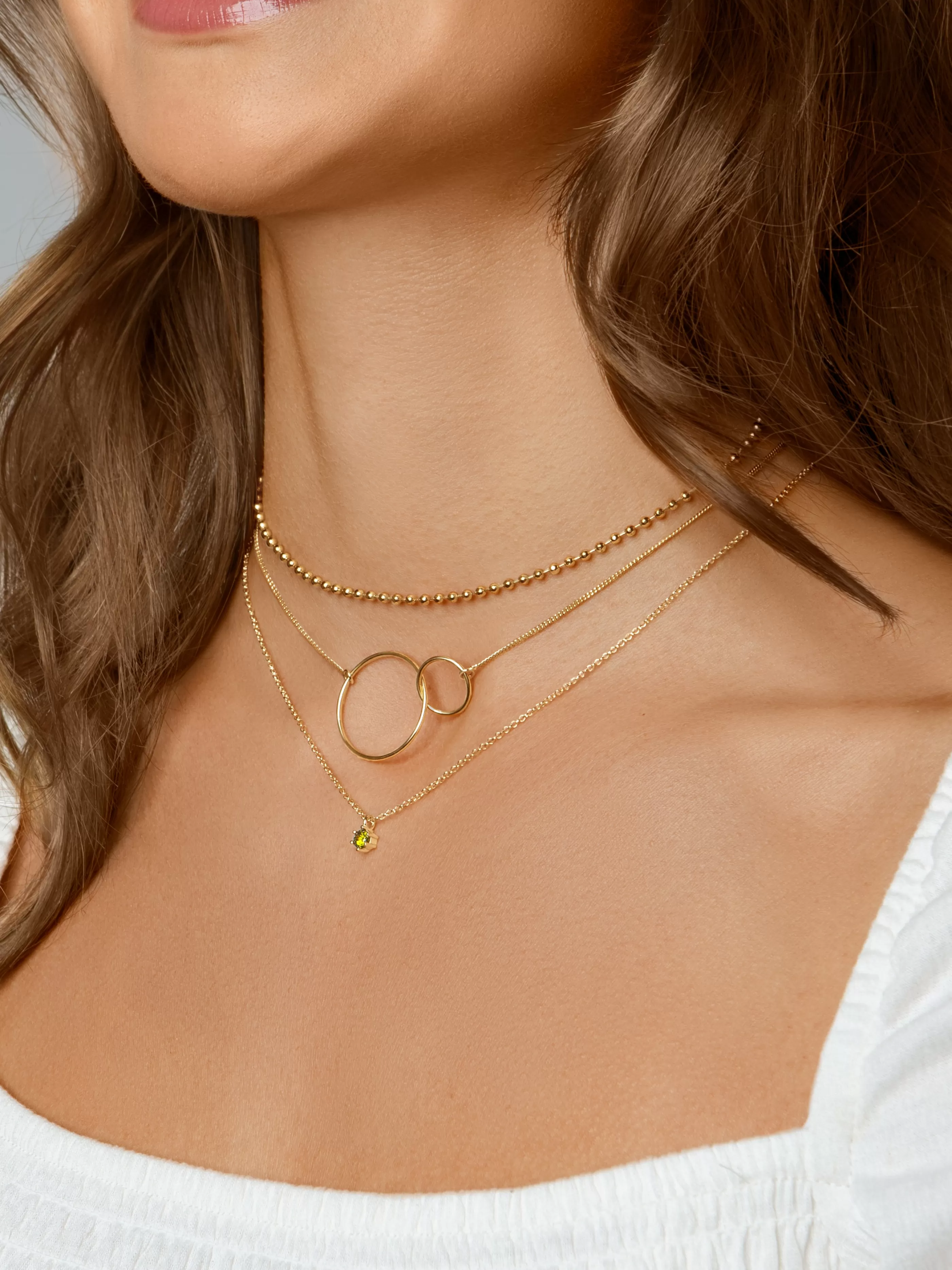 SINGULARU Collar Pebbles Bano Oro- Cadenas