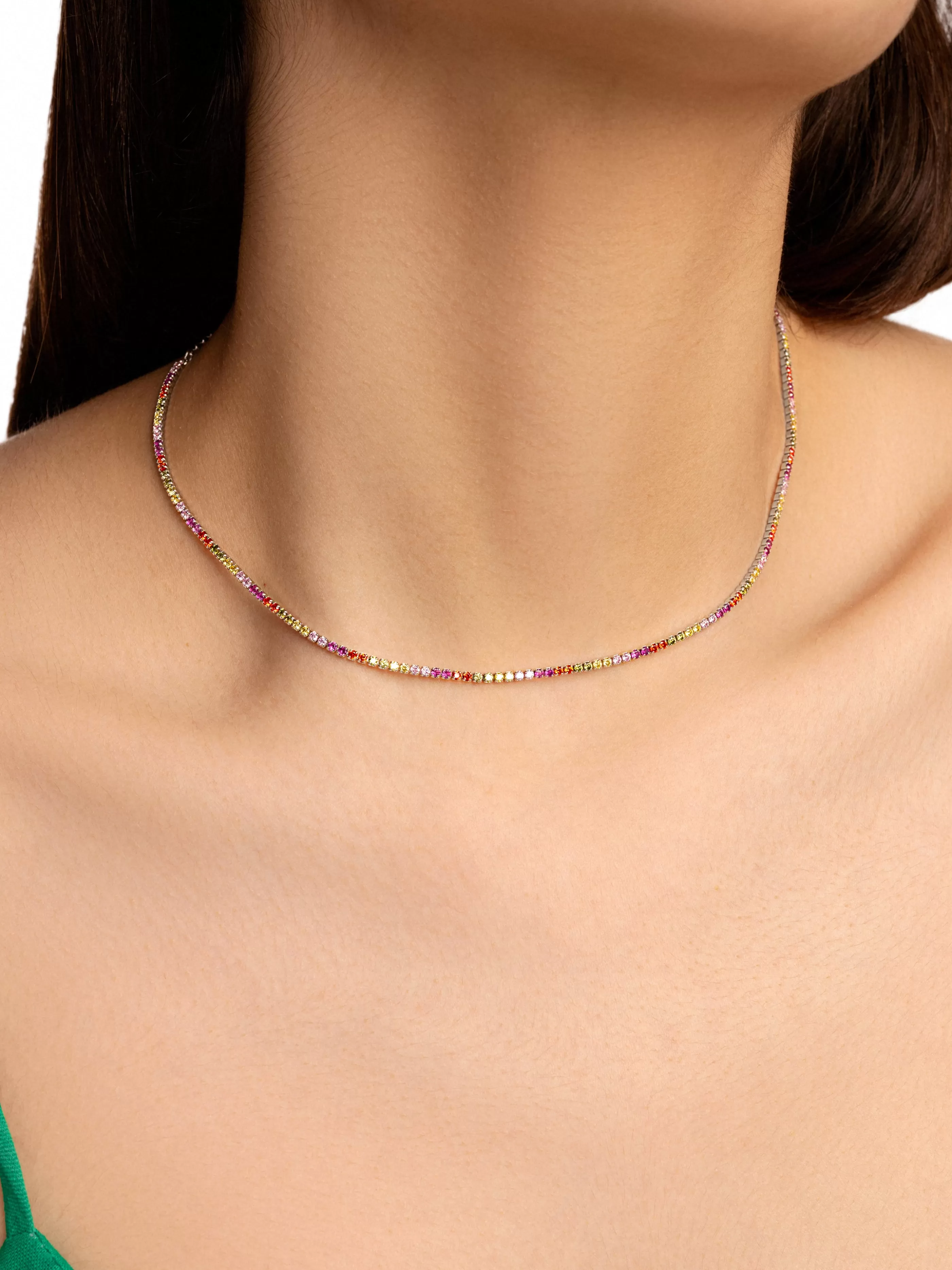 SINGULARU Collar Riviere Colors- Collares De Colores
