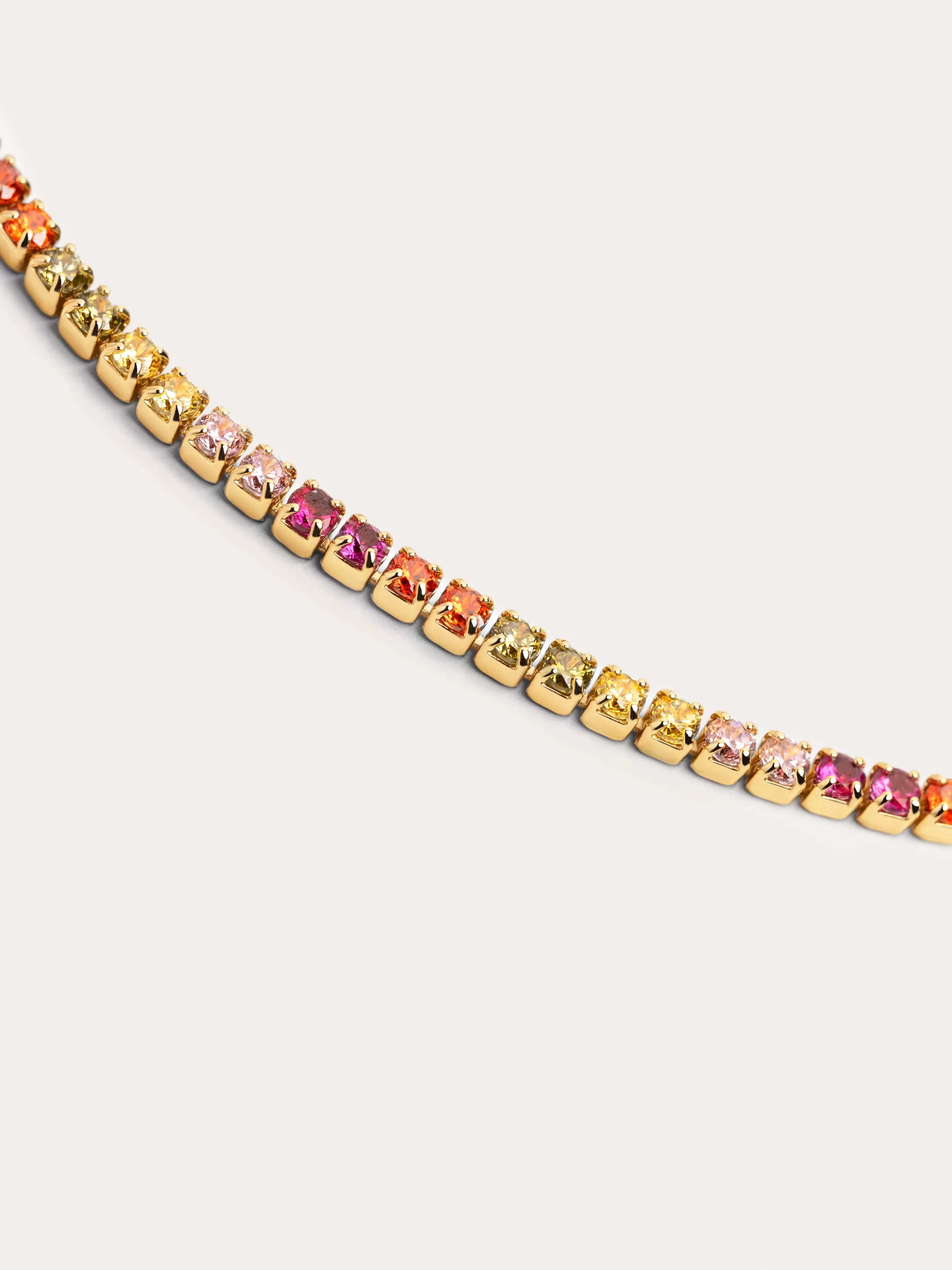 SINGULARU Collar Riviere Colors Bano Oro- Collares De Colores