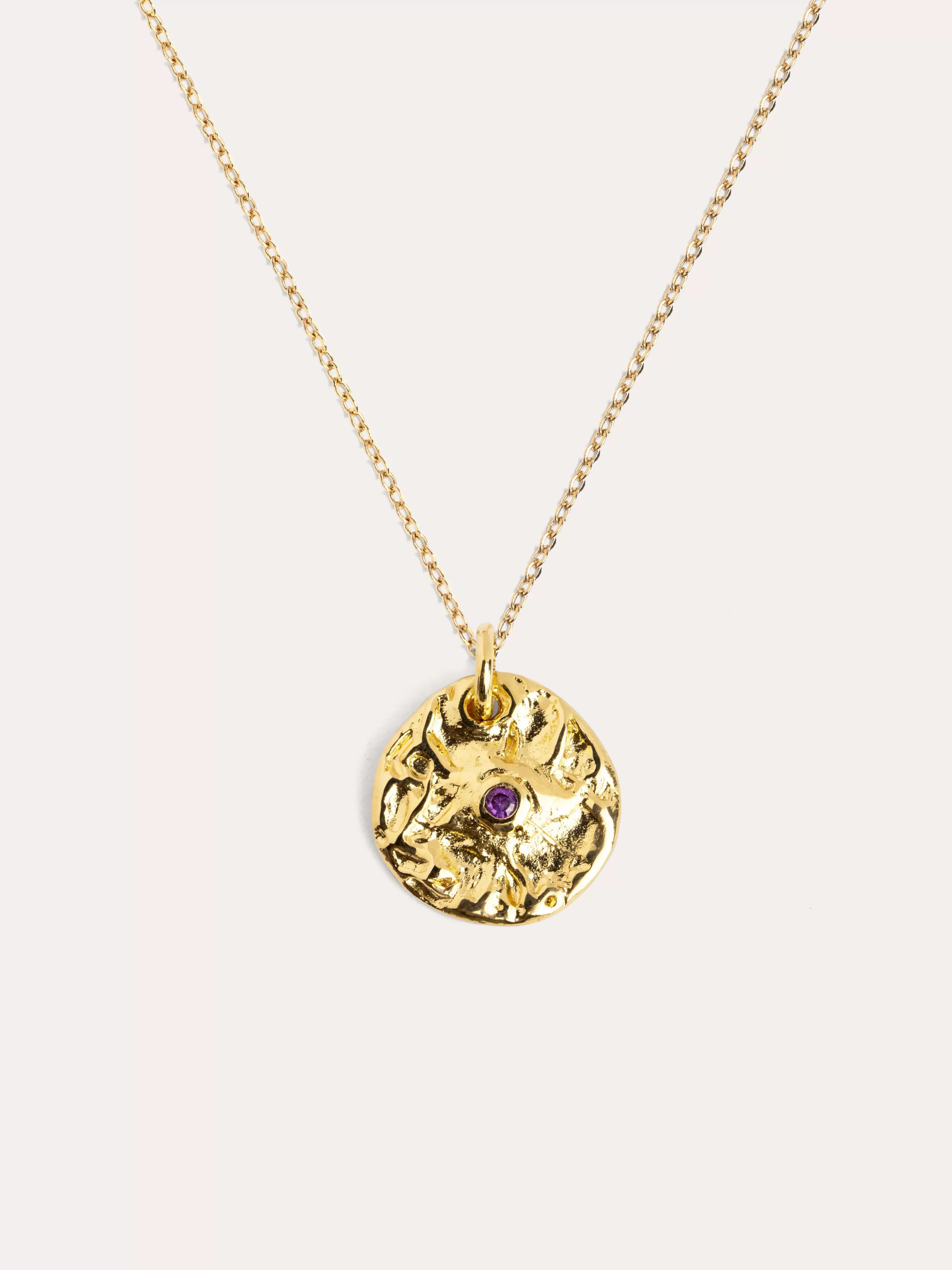 SINGULARU Collar Solstice Lavande Bano Oro- Collares Largos