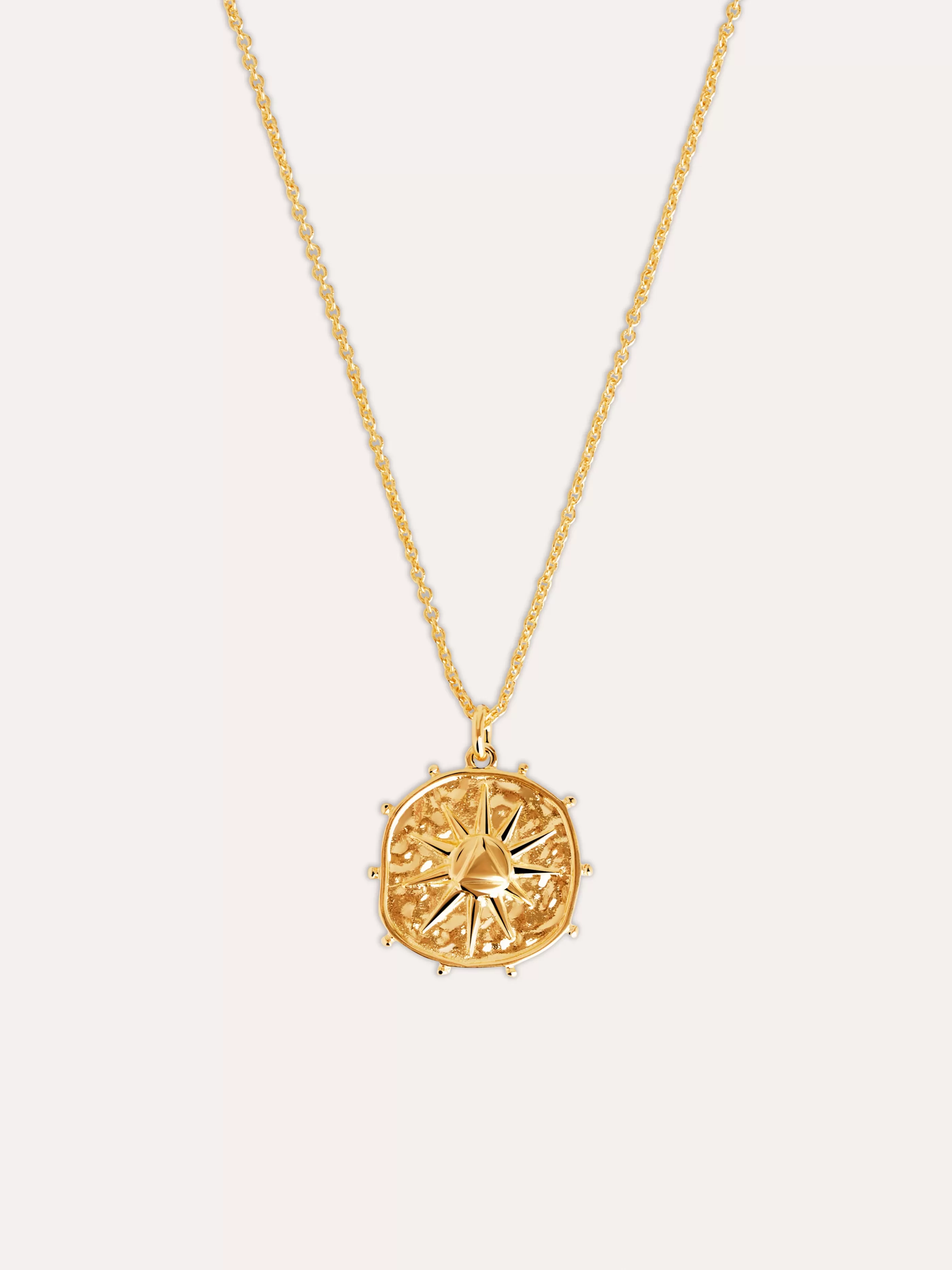 SINGULARU Collar Solstice Sun Bano Oro- Collares Largos