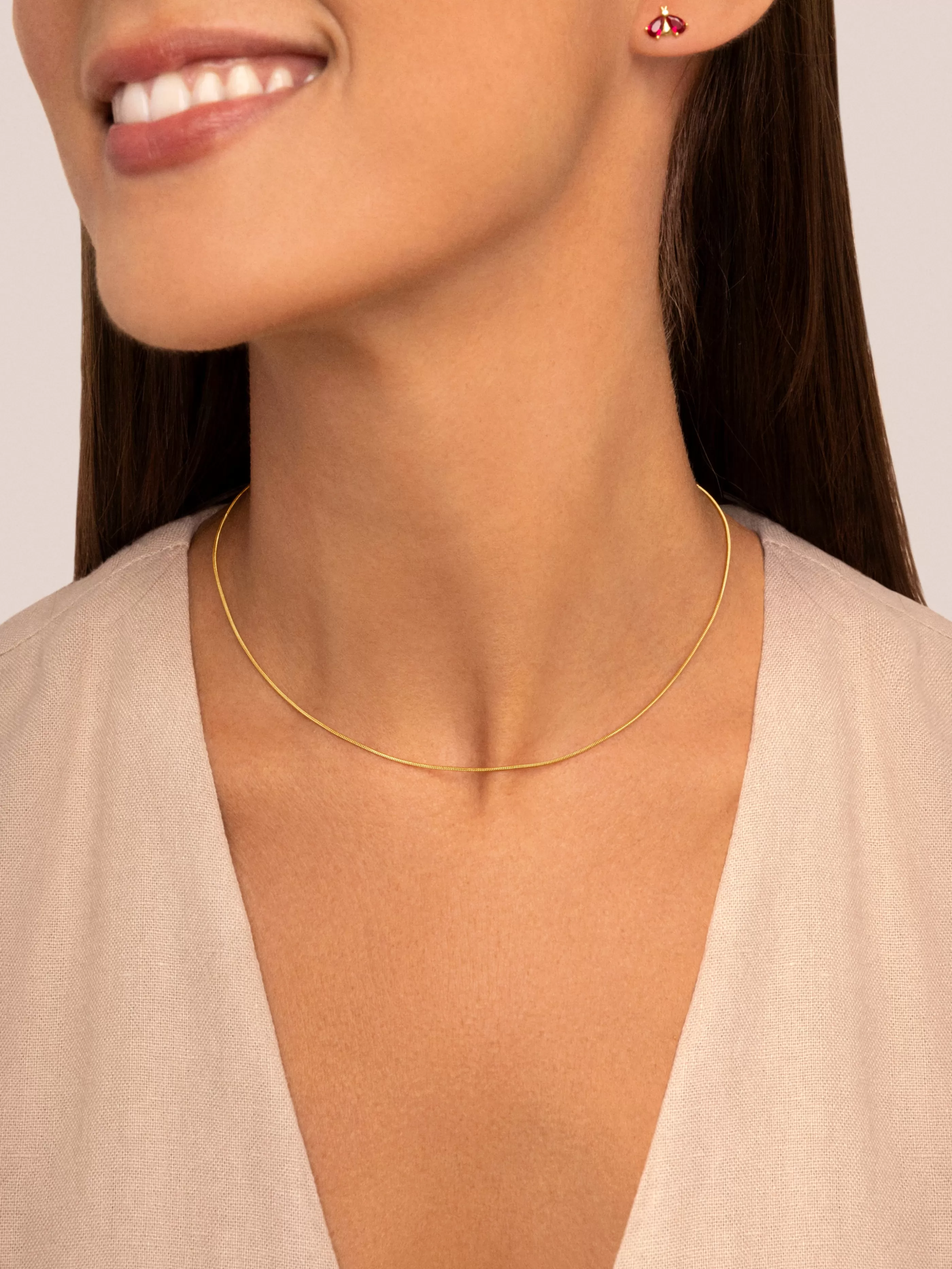 SINGULARU Collar Tail Acero Bano Oro- Cadenas