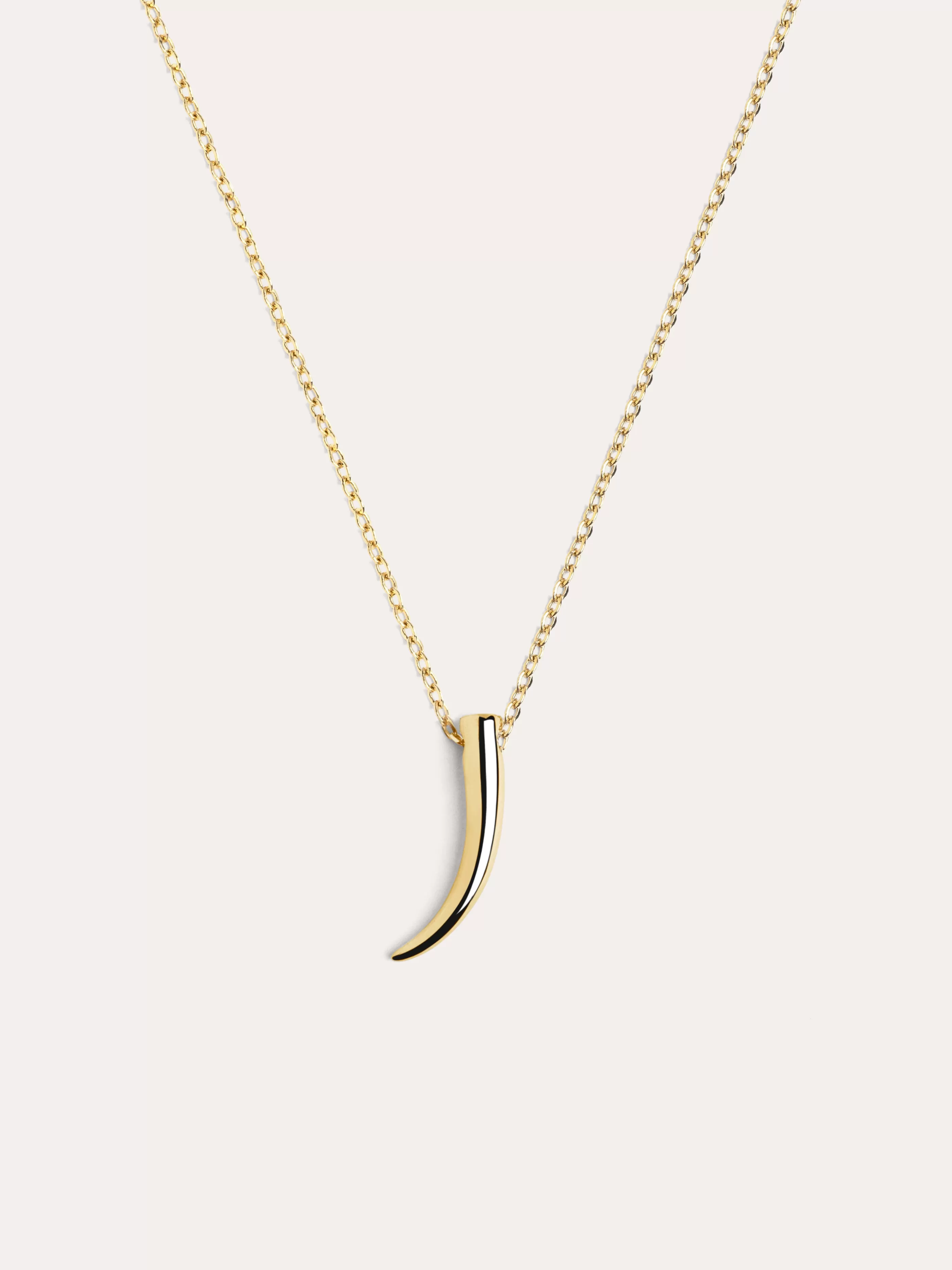 SINGULARU Collar Tusk Plata Bano Oro- Collares Largos