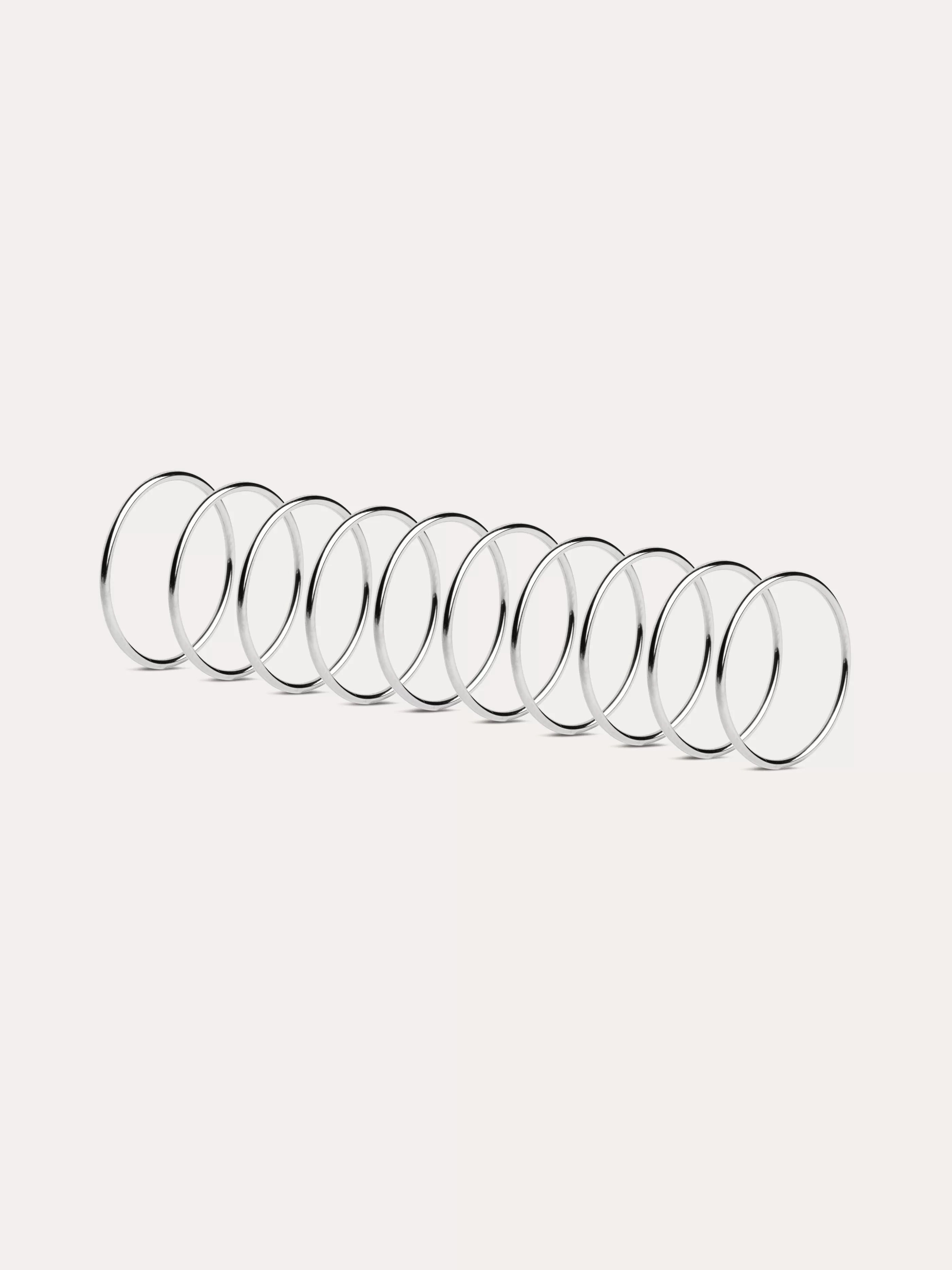 SINGULARU Pack 10 Anillos Helena- Anillos Con Talla
