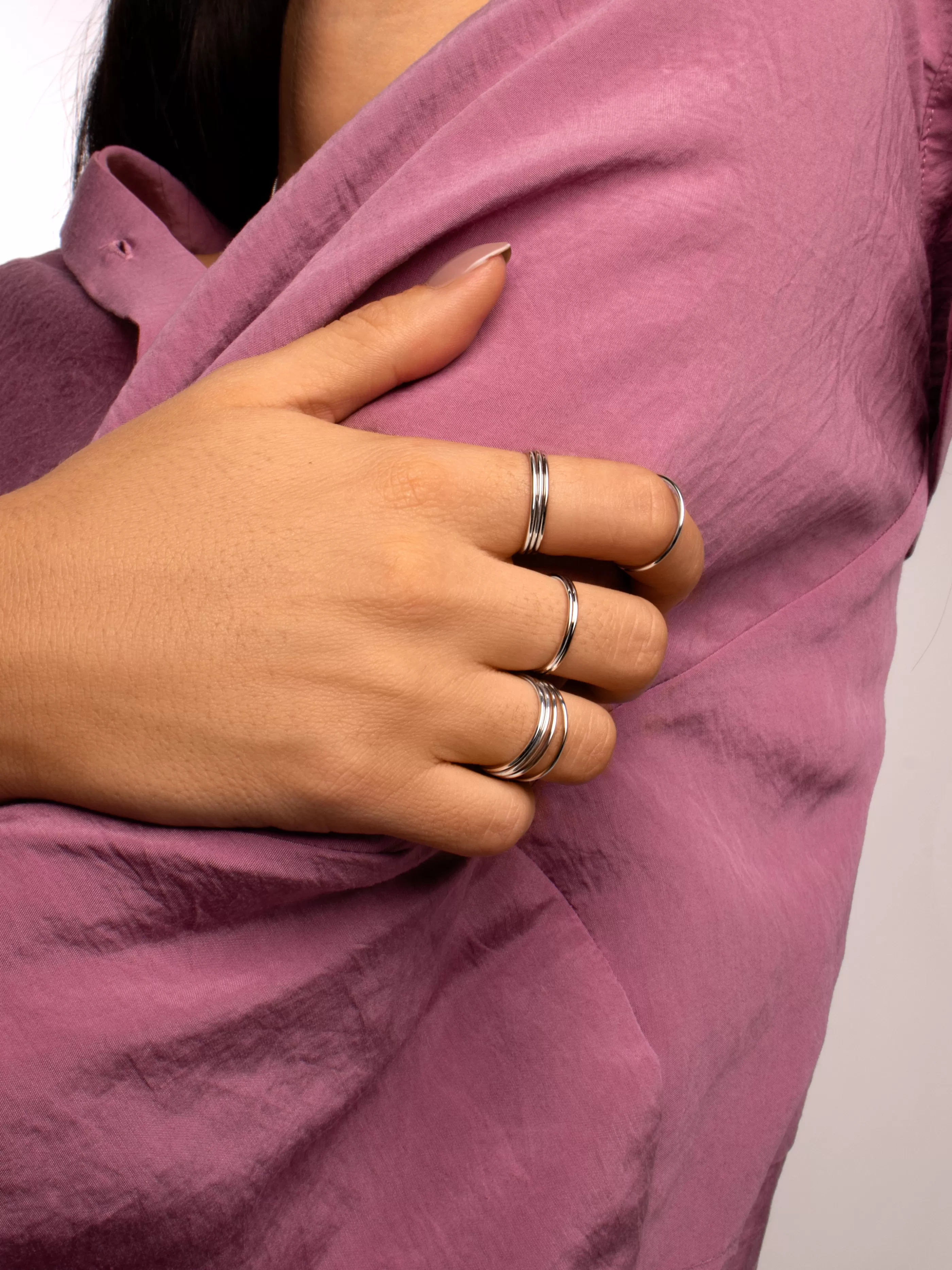 SINGULARU Pack 10 Anillos Helena- Anillos Con Talla