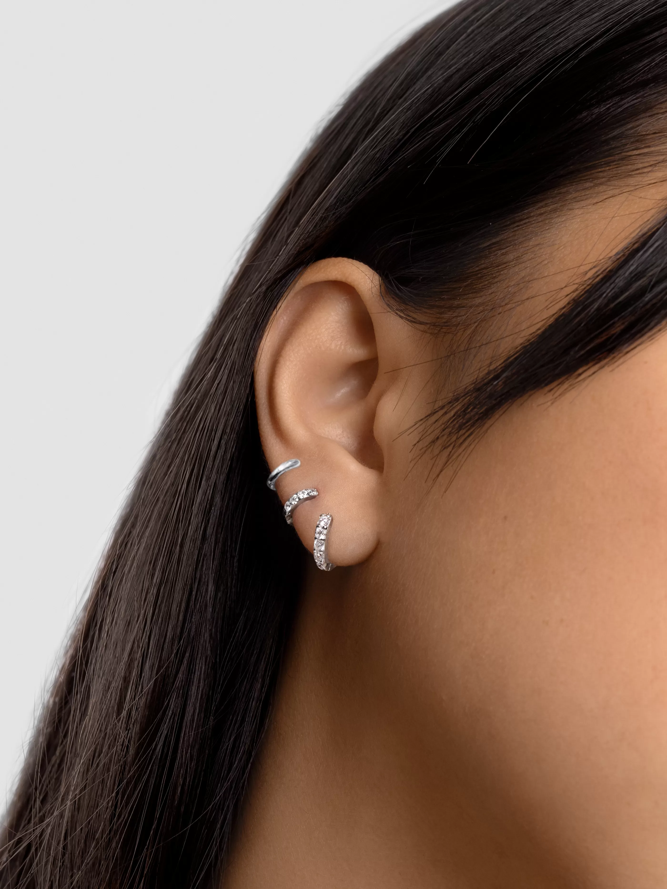SINGULARU Pack 3 Pendientes Aro Cleo Klein 5 Plata- Packs Pendientes