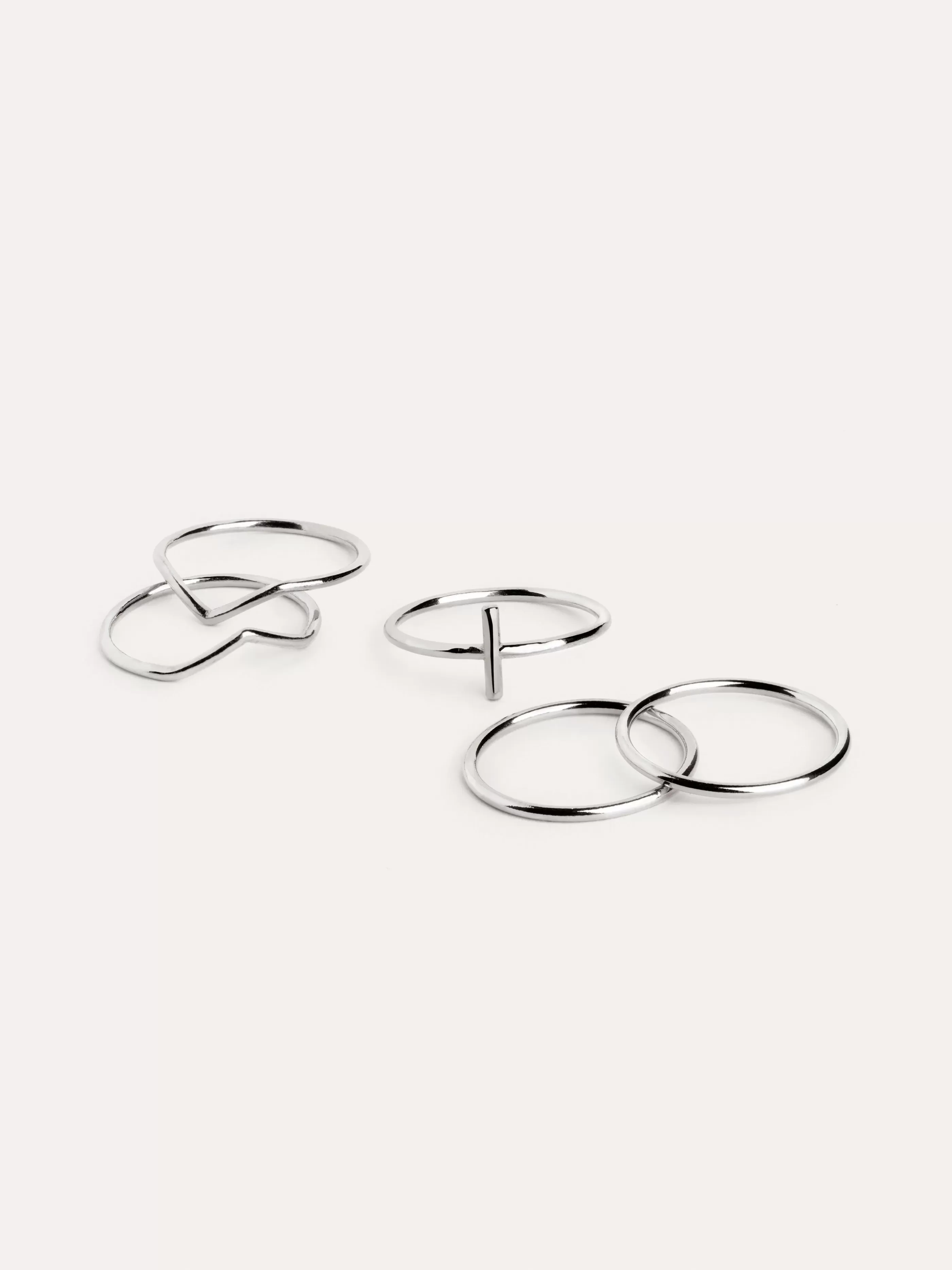 SINGULARU Pack 5 Anillos Nefertiti- Anillos Con Talla