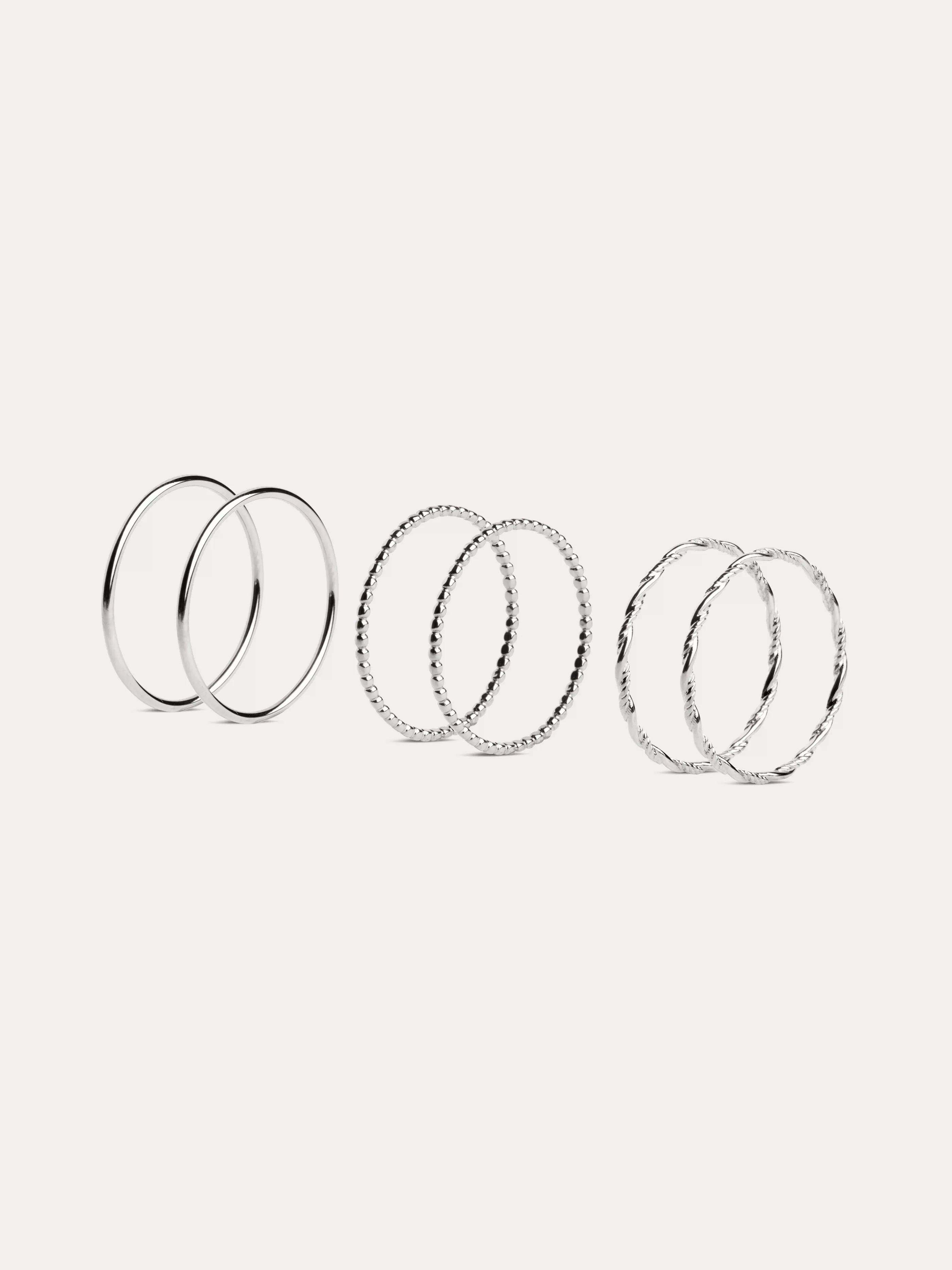 SINGULARU Pack 6 Anillos Simonetta- Anillos Con Talla