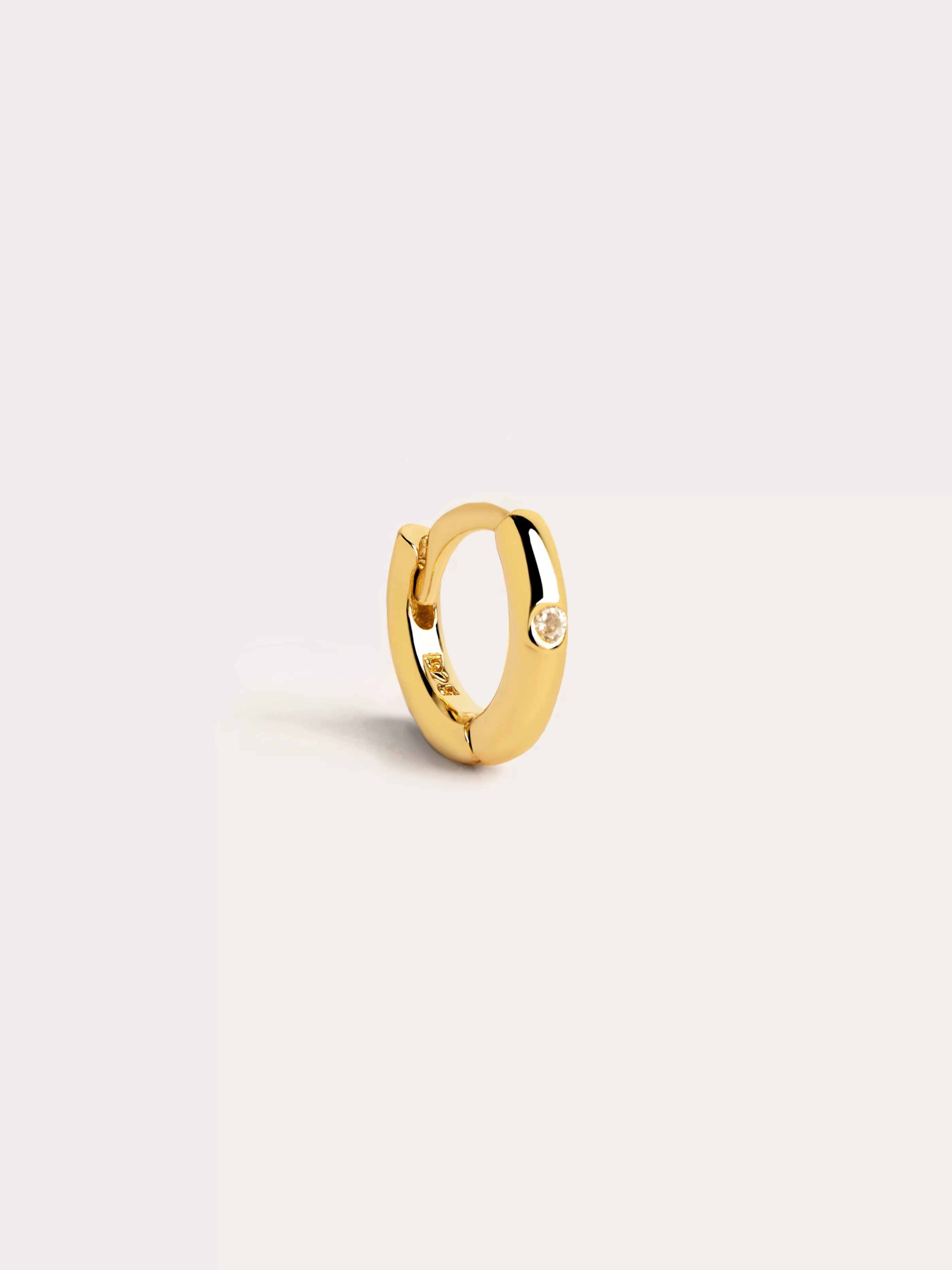 SINGULARU Pendiente Suelto Aro Klein Spark S Plata Bano Oro- Pendientes Sueltos