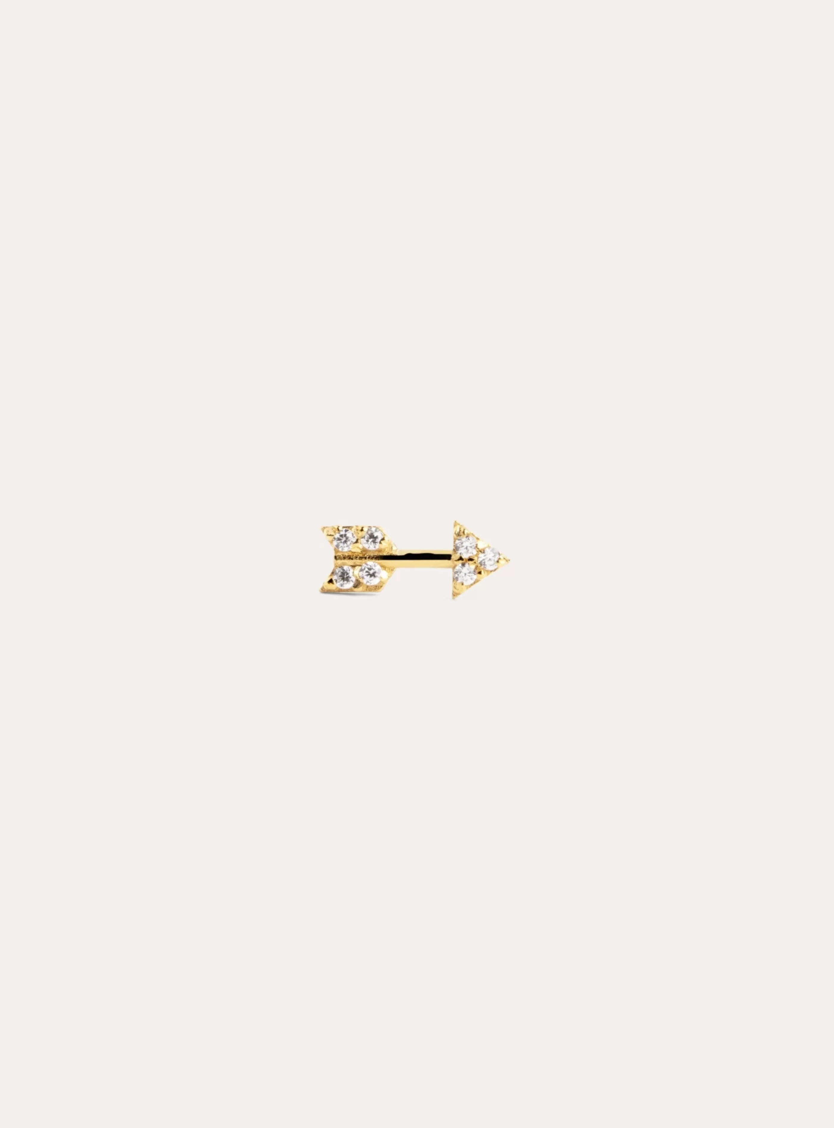 SINGULARU Pendiente Suelto Arrow Sparks Plata Bano Oro- Pendientes Sueltos