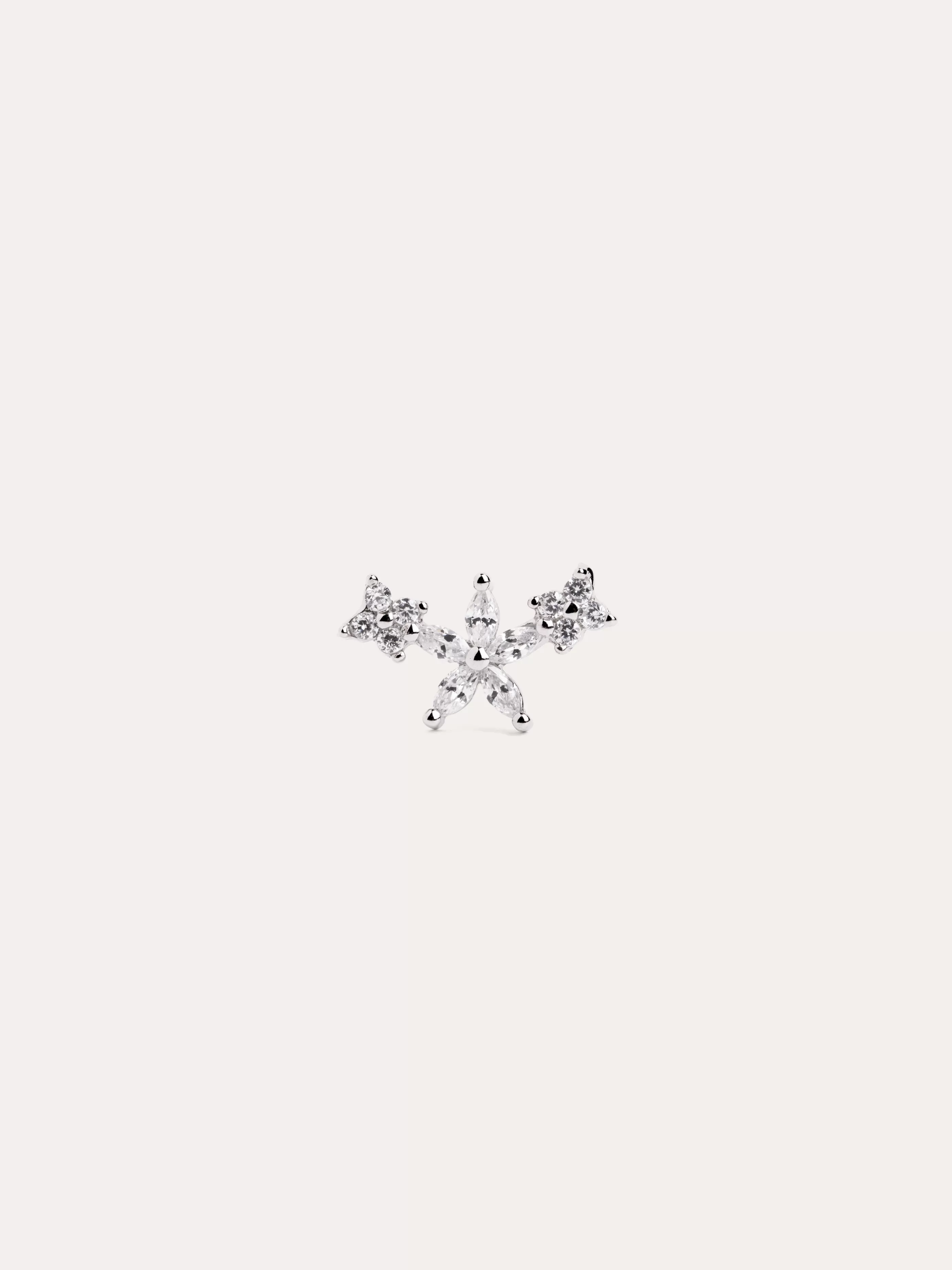 SINGULARU Pendiente Suelto Bluebell Spark Plata- Pendientes De Rosca